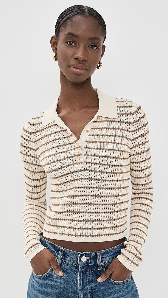 rag & bone Viola Stripe Polo Sweater | Shopbop Product Image