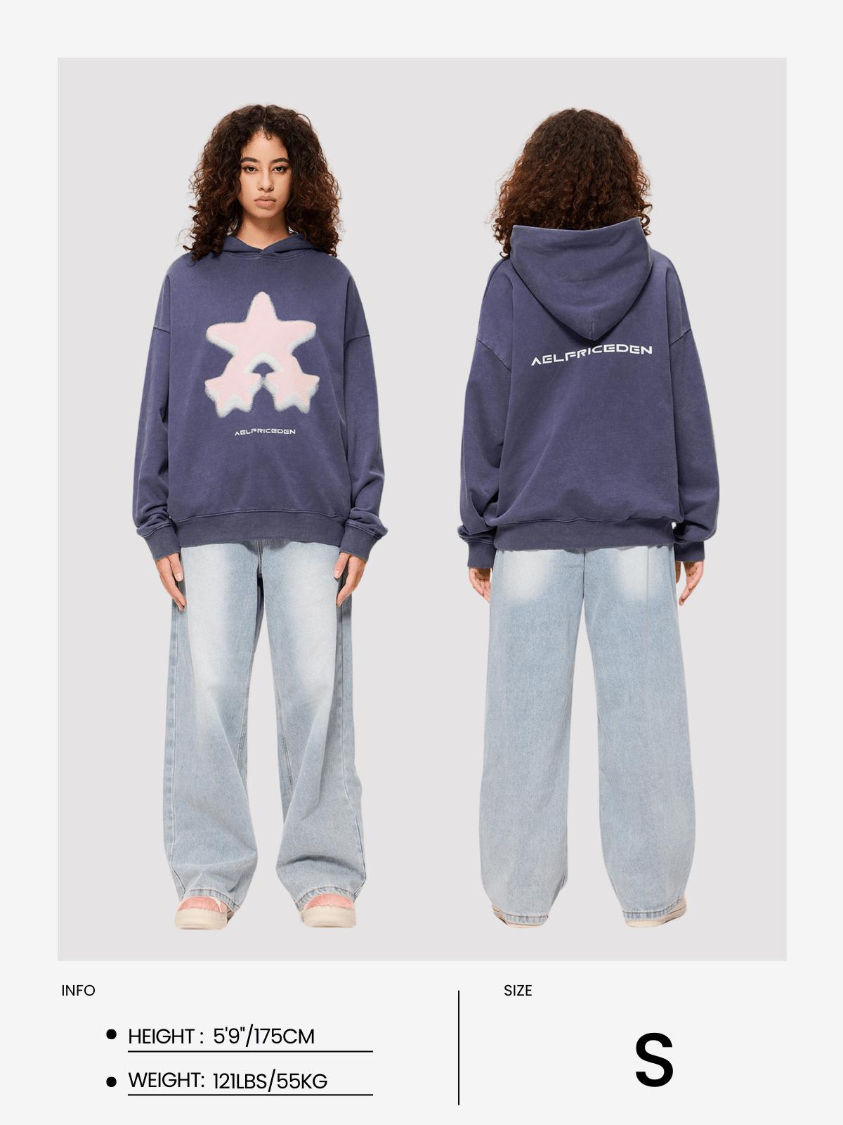 Aelfric Eden Oversized Blurring Star Hoodie Product Image