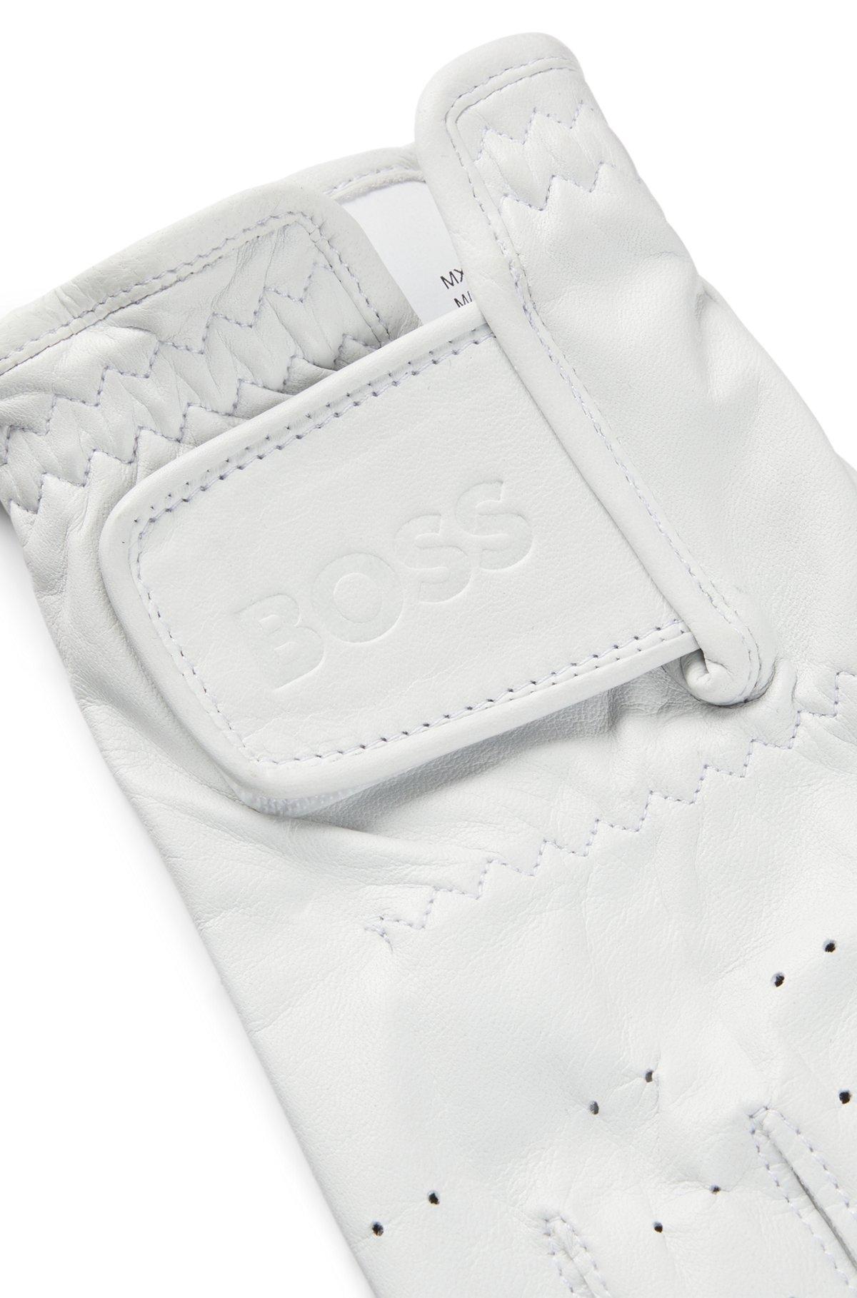 BOSS - Nappa-leather glove with lasered dots - White Product Image