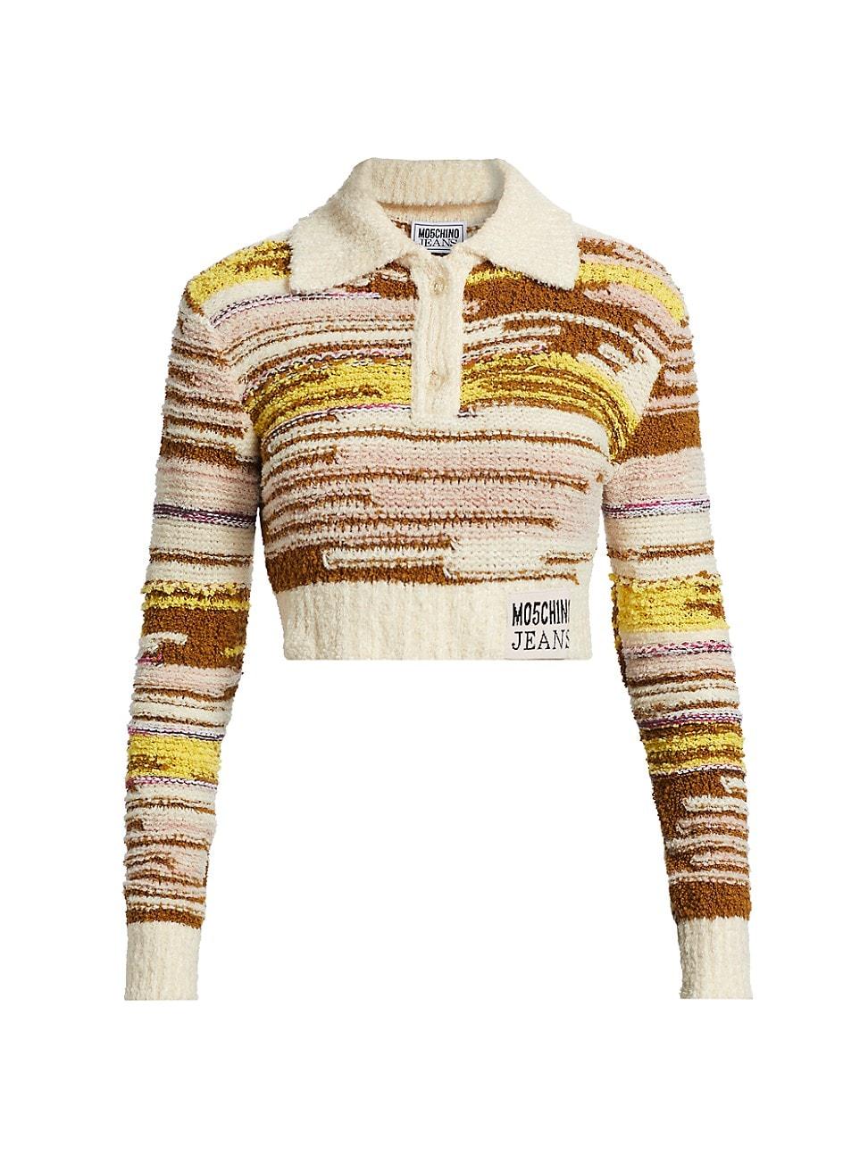 Womens Chenille Cropped Sweater Product Image