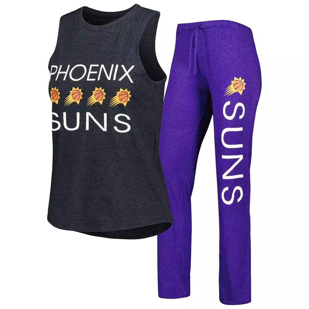 Women's Concepts Sport Purple/Black Phoenix Suns Team Tank Top & Pants Sleep Set, Size: Medium, Phx Purple Product Image