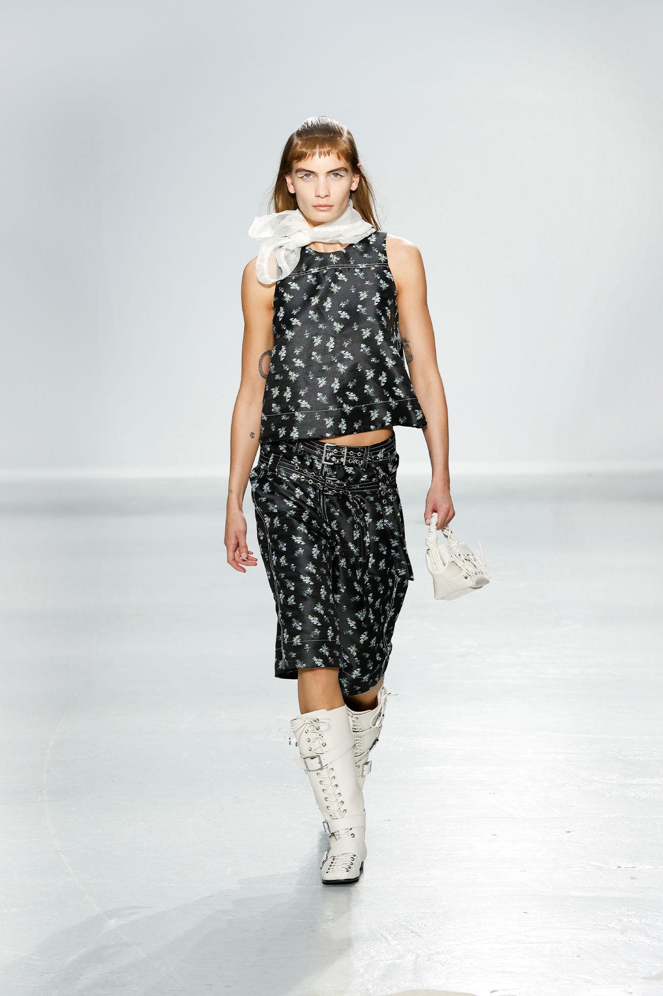 Floral Jacquard Sleeveless Top Product Image