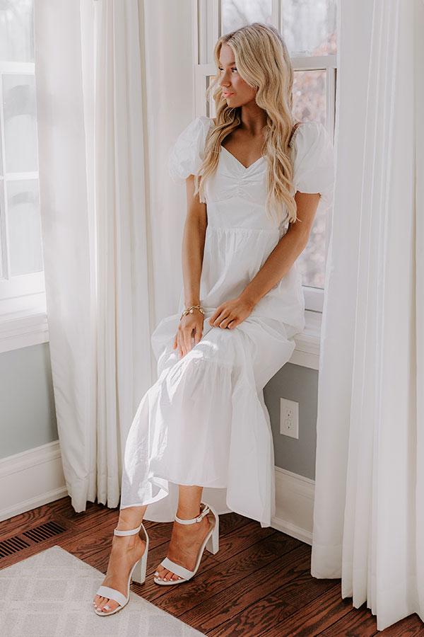 Sweet Serendipity Maxi Dress in White Product Image