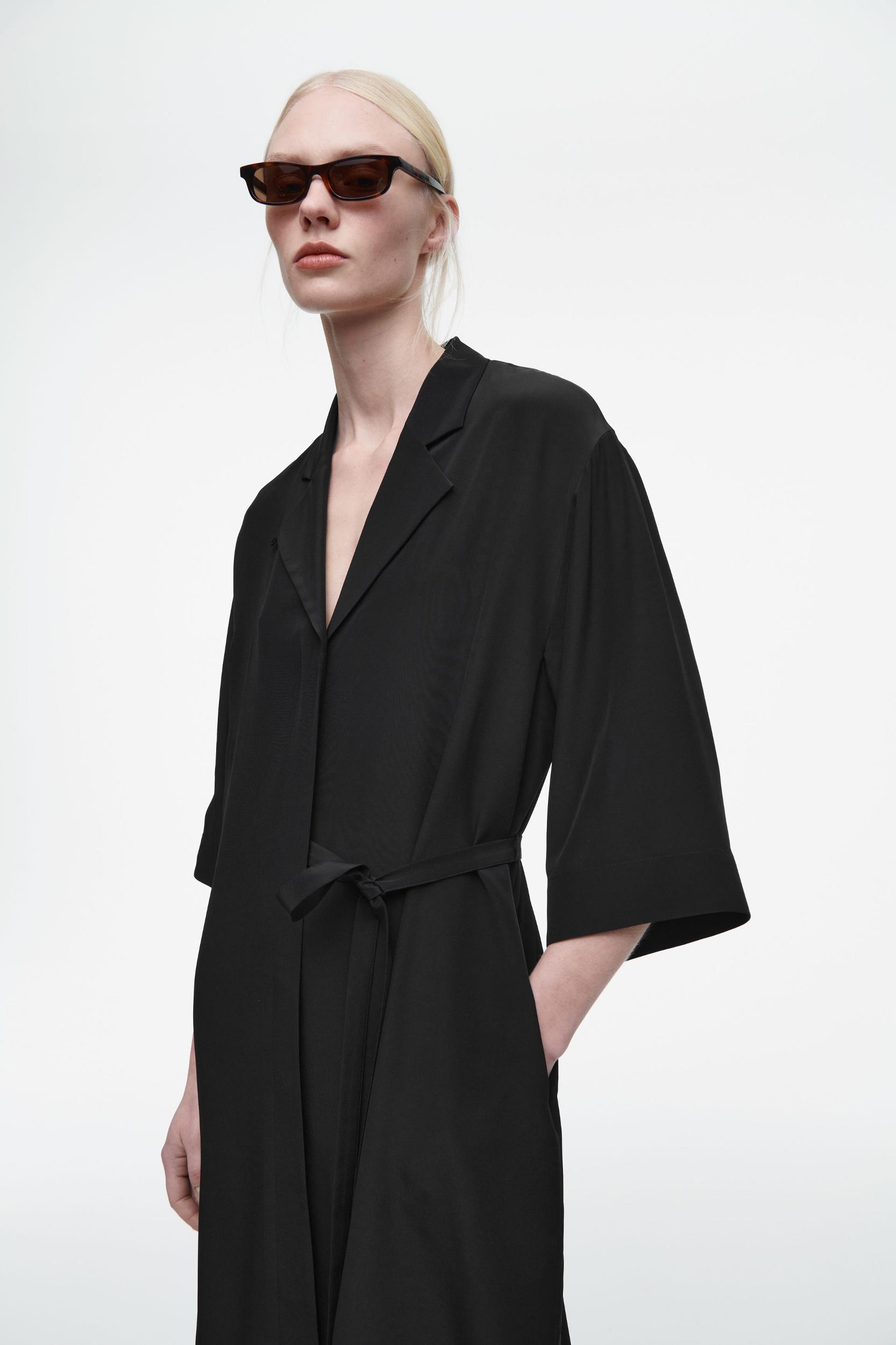 BELTED SILK SHIRT DRESS Product Image