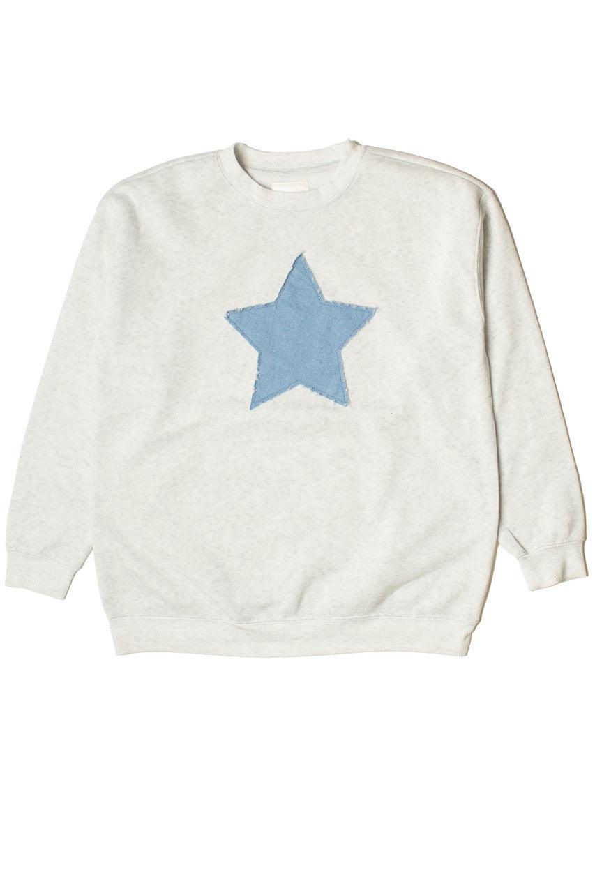 Denim Star Patch Sweatshirt Product Image