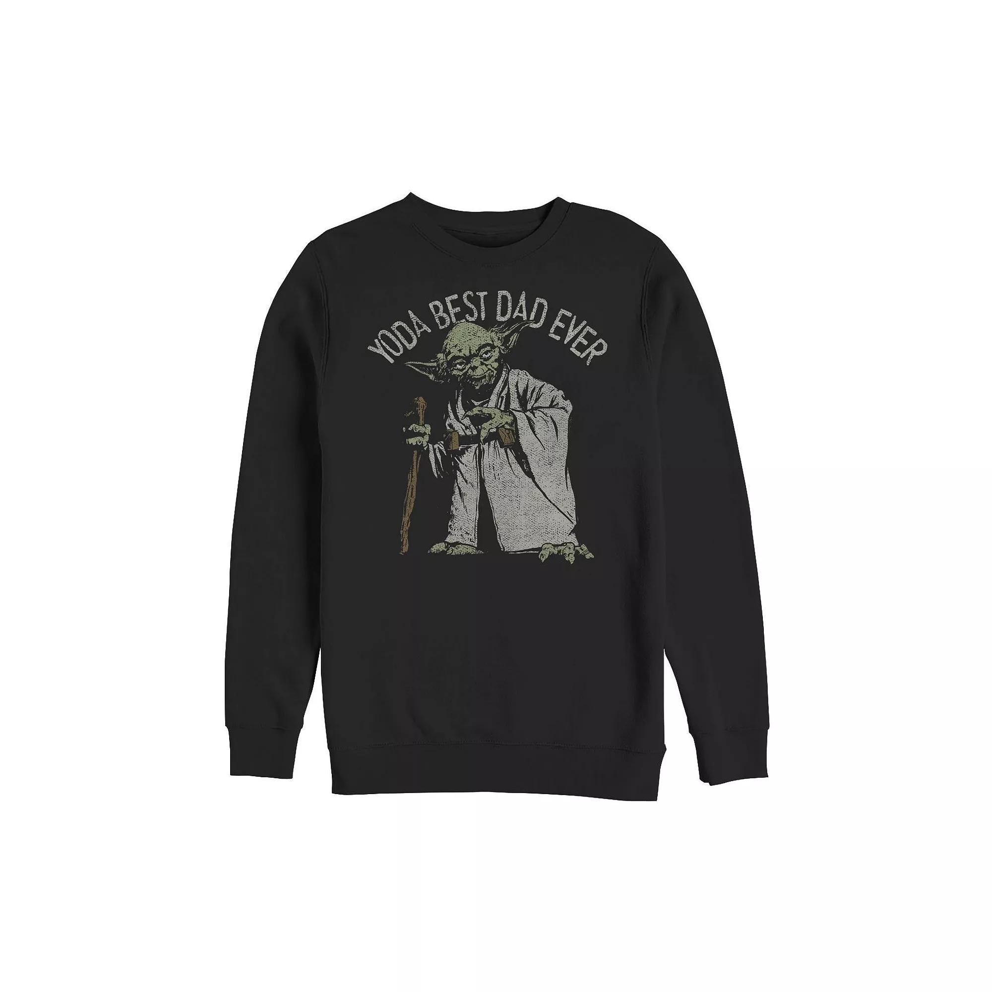 Men's Star Wars Yoda Best Dad Ever Sweatshirt,  Product Image