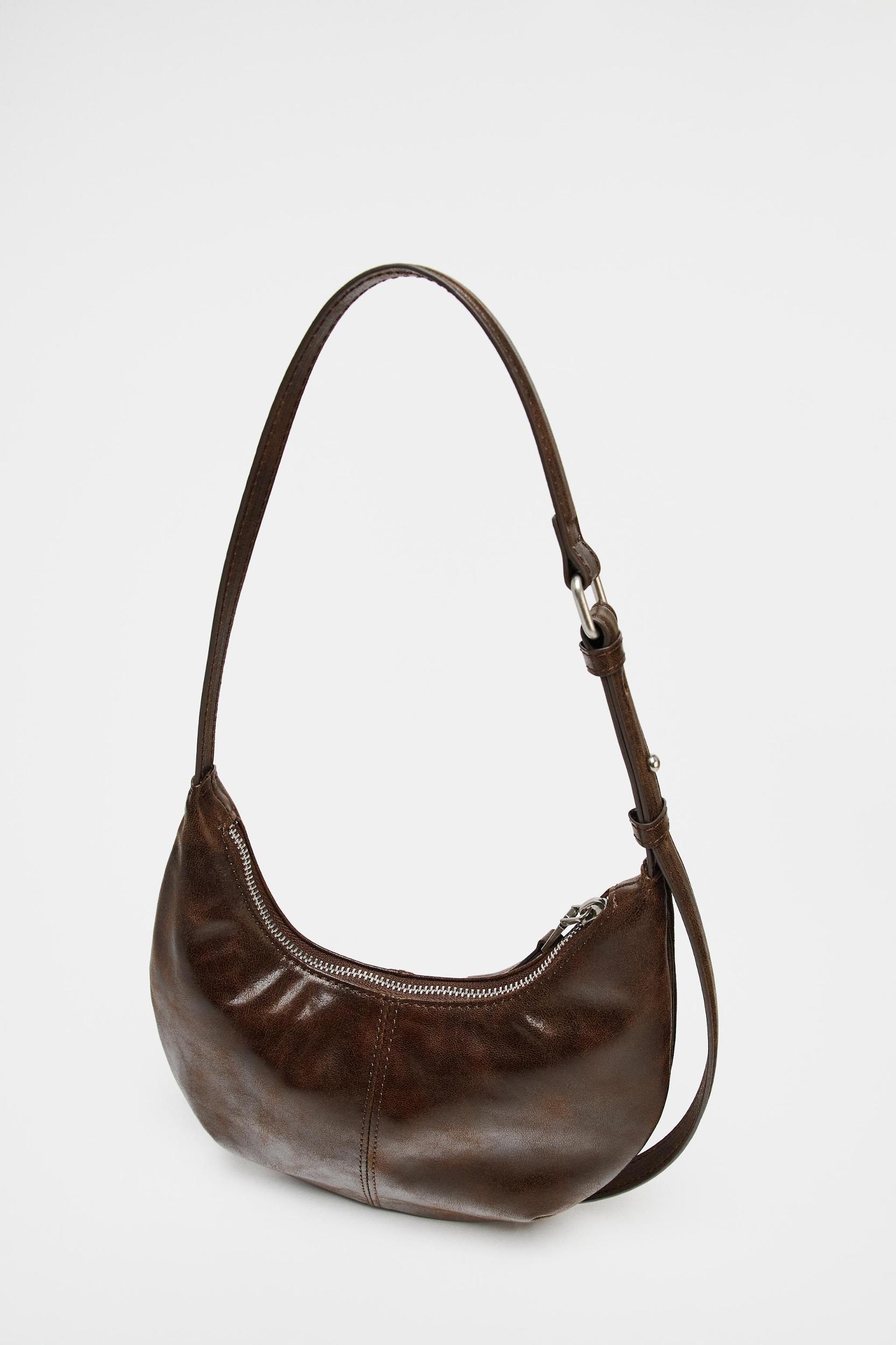 DISTRESSED EFFECT SHOULDER BAG Product Image