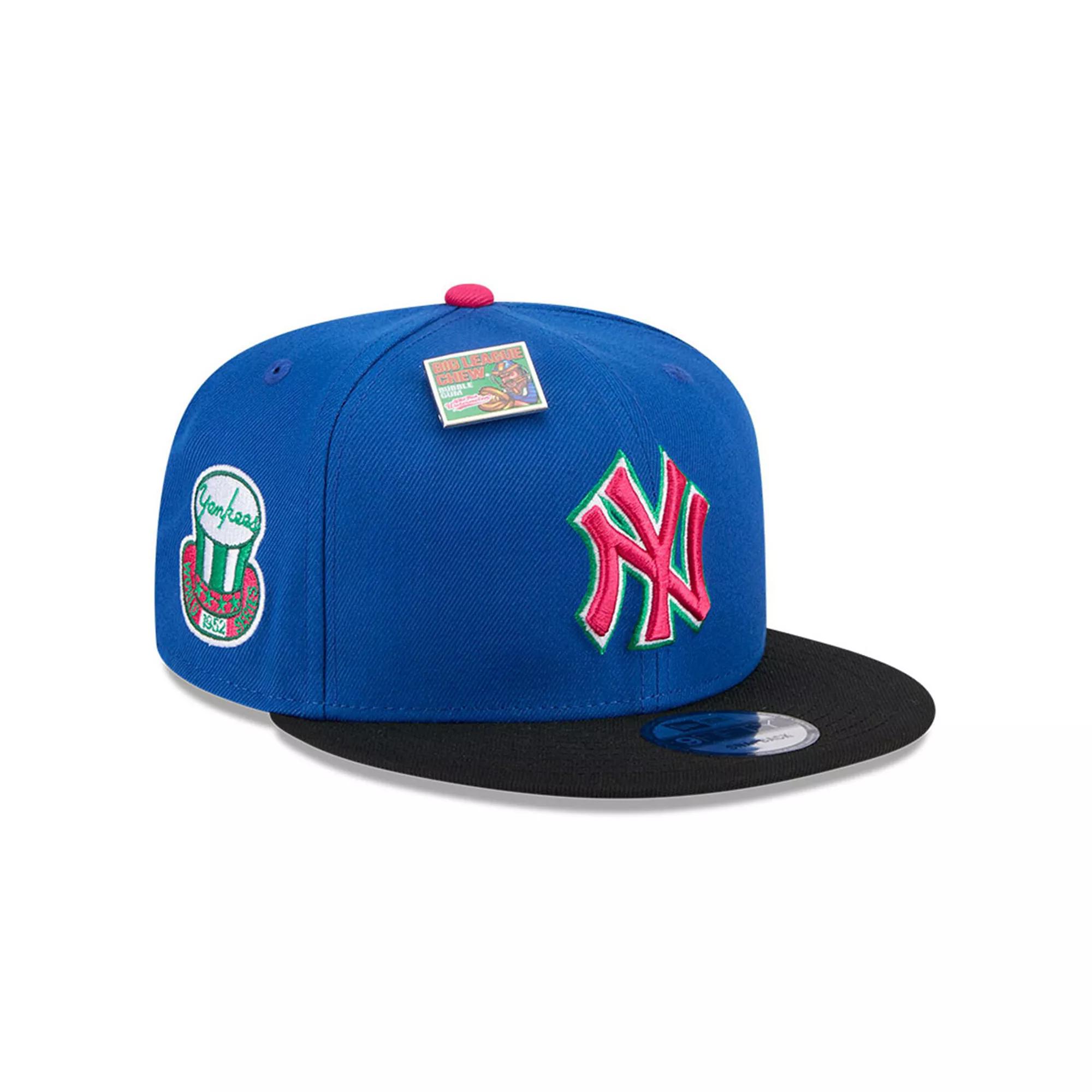 Men's New Era Royal/Black New York Yankees Watermelon Big League Chew Flavor Pack 9FIFTY Snapback Hat, Blue Product Image