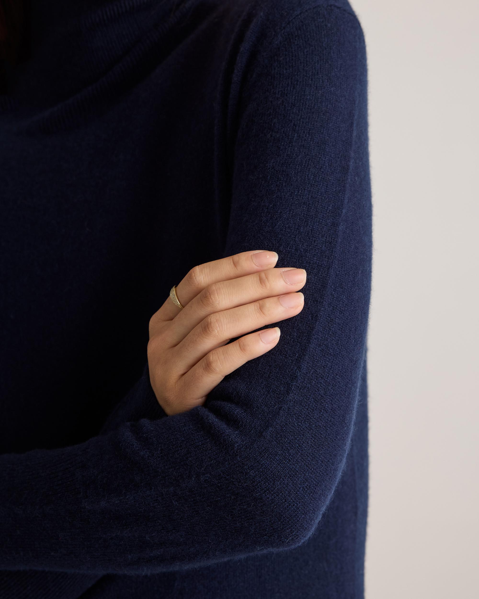 Quince | Women's Mongolian Cashmere Turtleneck Midi Sweater Dress Product Image