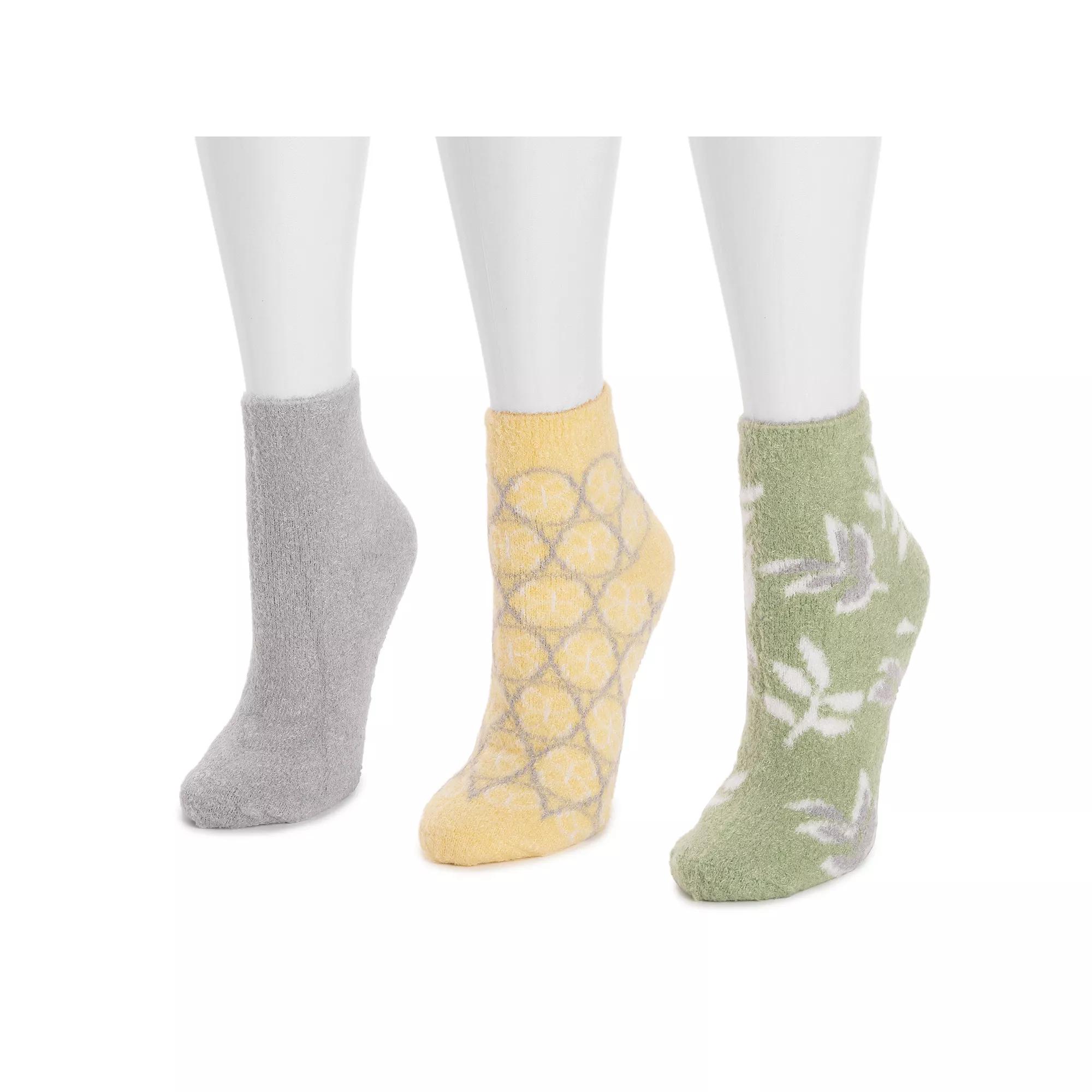 Womens MUK LUKS 3-Pack Buttercream Crew Socks Product Image