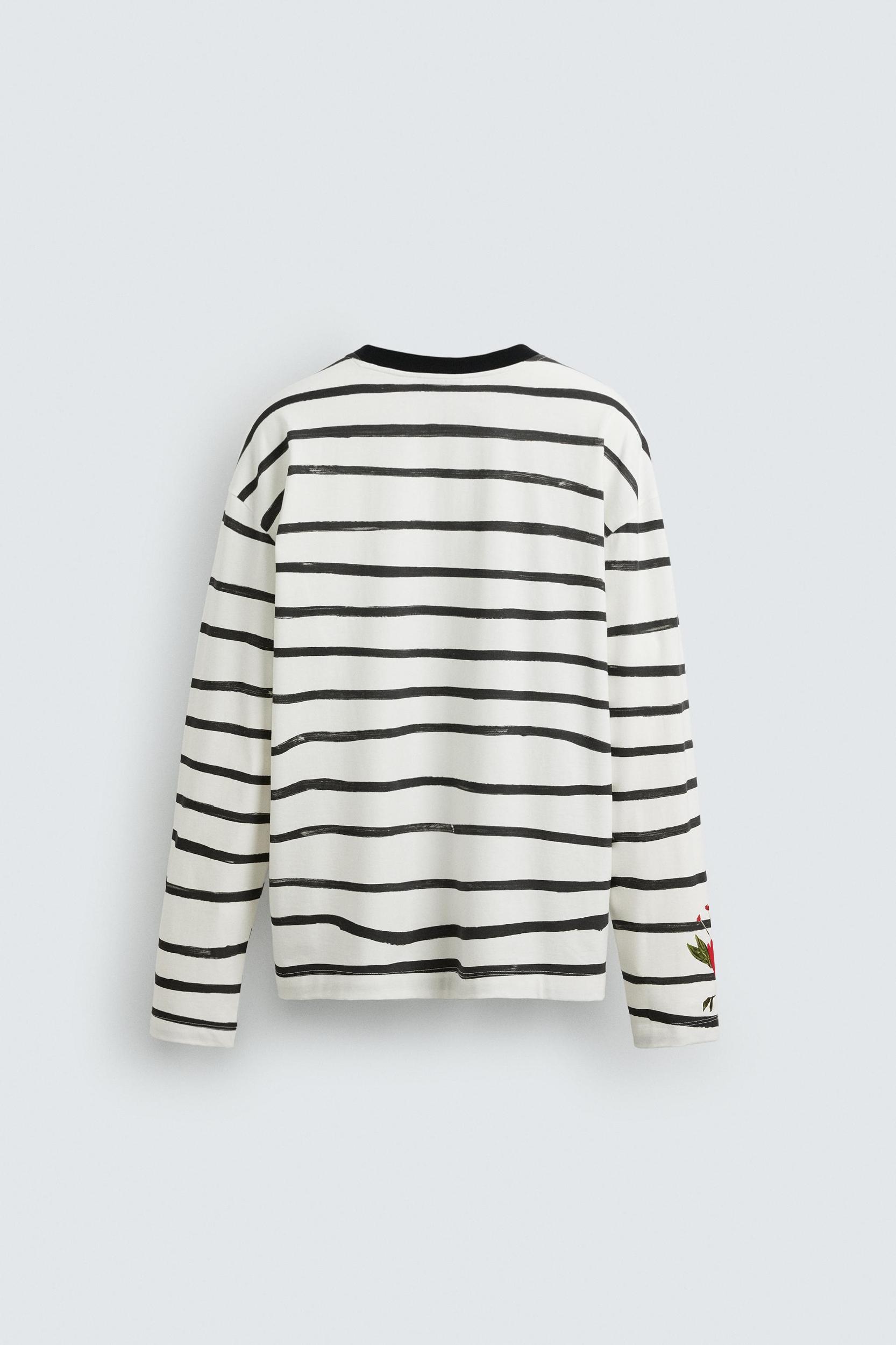 PRINTED STRIPED T-SHIRT © OTIS KWAME KYE QUAICOE Product Image