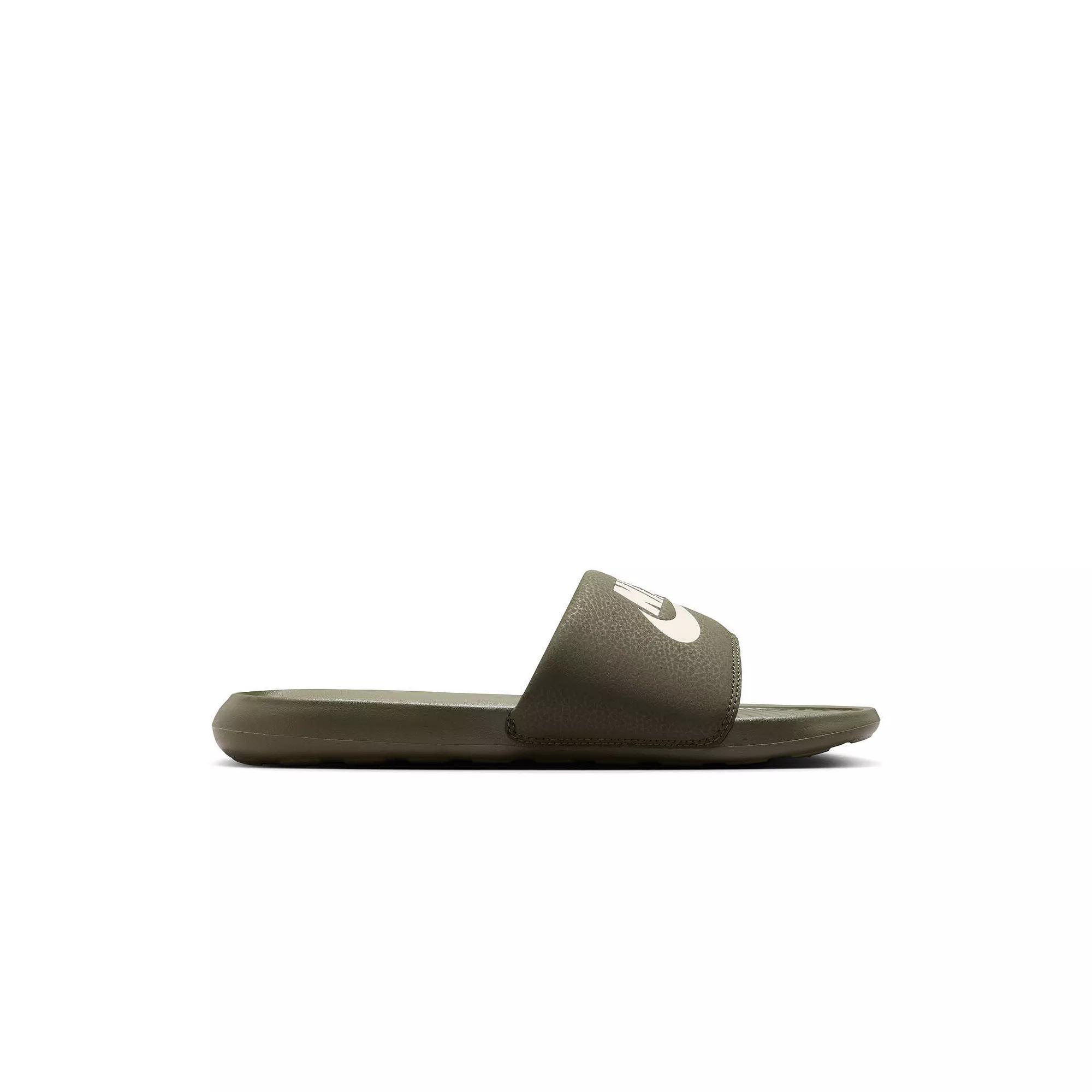 Nike Victori One Men's Logo Slide Sandals, Size: 8, Cargo Green Sail Product Image