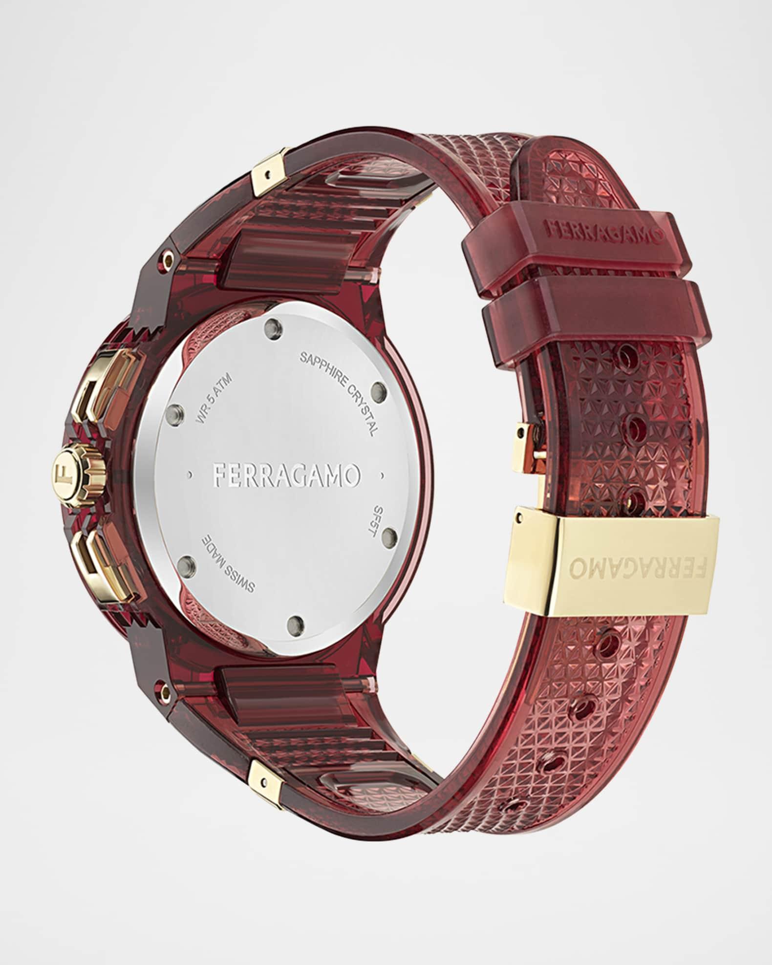Mens F-80 44MM Translucent Burgundy Bioplastic Chronograph Watch Product Image