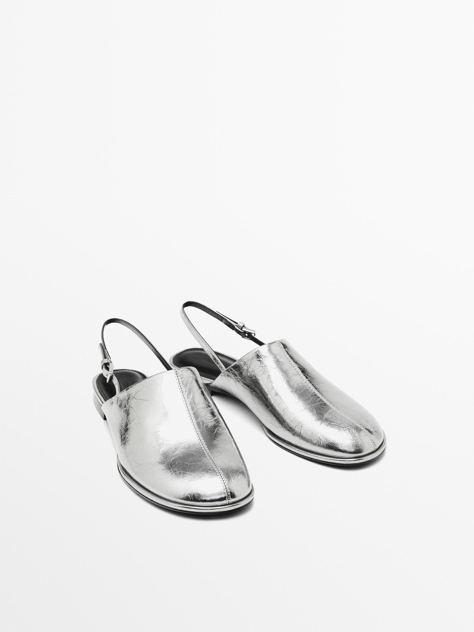 Metallic flat shoes Product Image