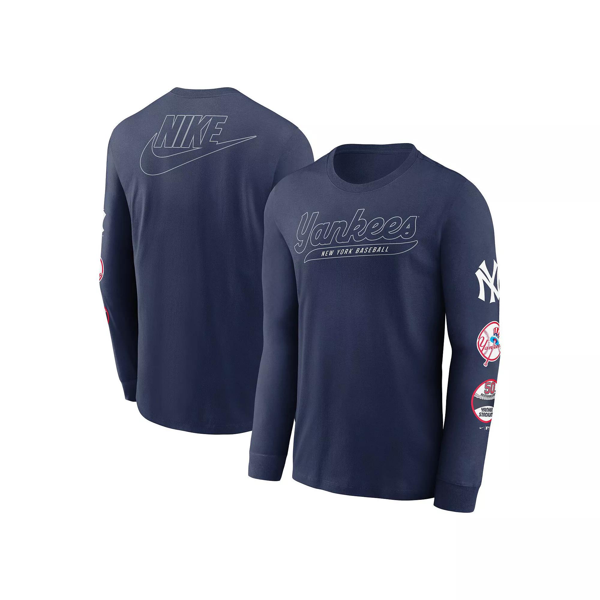 Men's Nike Black Pittsburgh Pirates Cooperstown Collection Knockout Long Sleeve T-Shirt,  Product Image