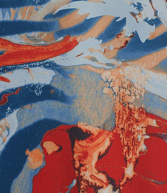 Skies Are Blue Abstract Print Double Strap Sleeveless Sweetheart Neckline Cami Product Image