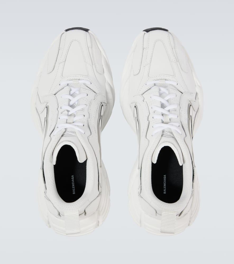 BALENCIAGA Men White Cowskin And Polyester Monday Shoe Sneakers Product Image