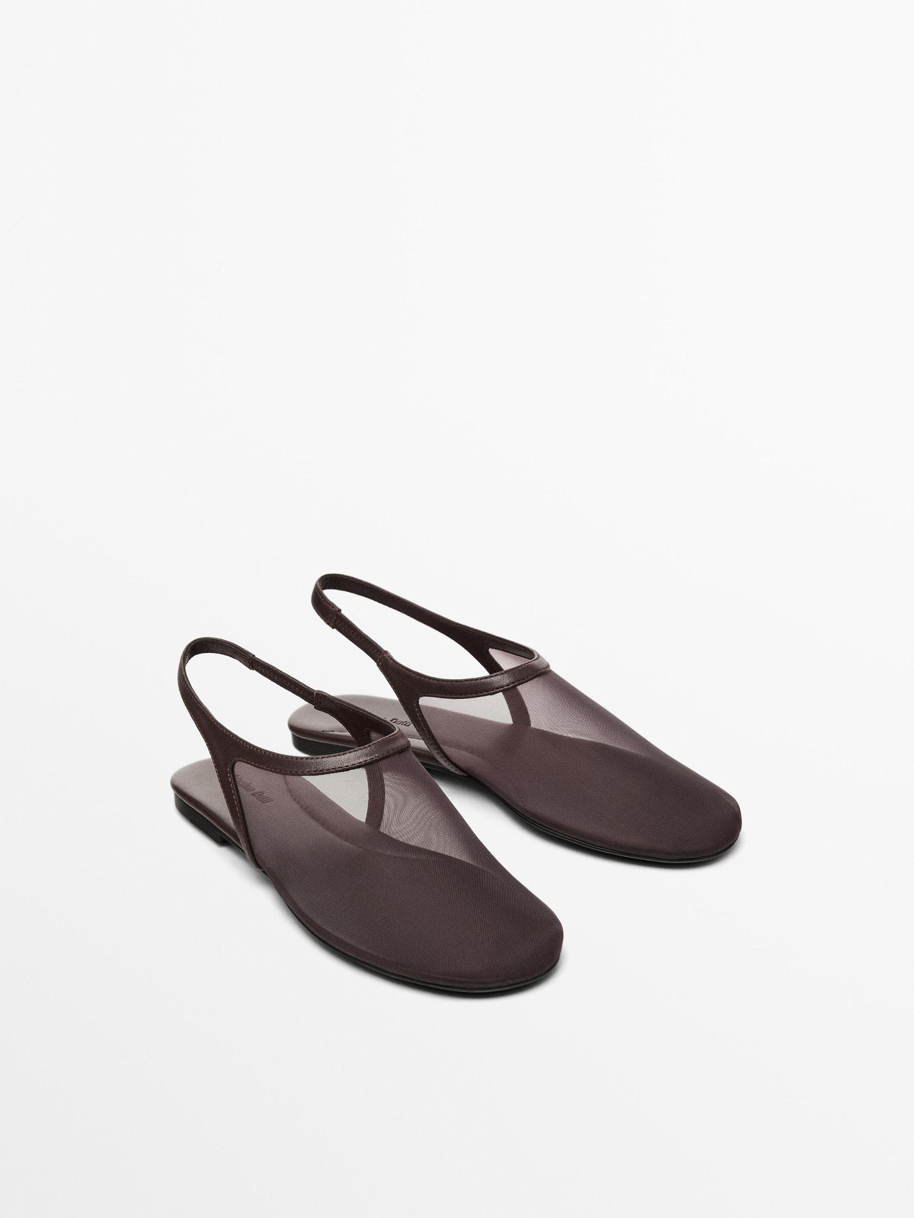 Mesh slingback ballet flats Product Image