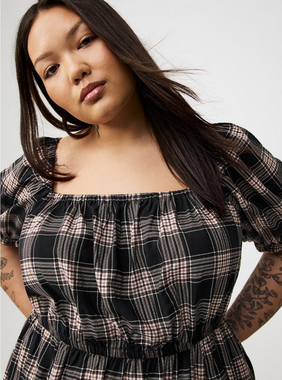 Mini Puff-Sleeve Dress Product Image