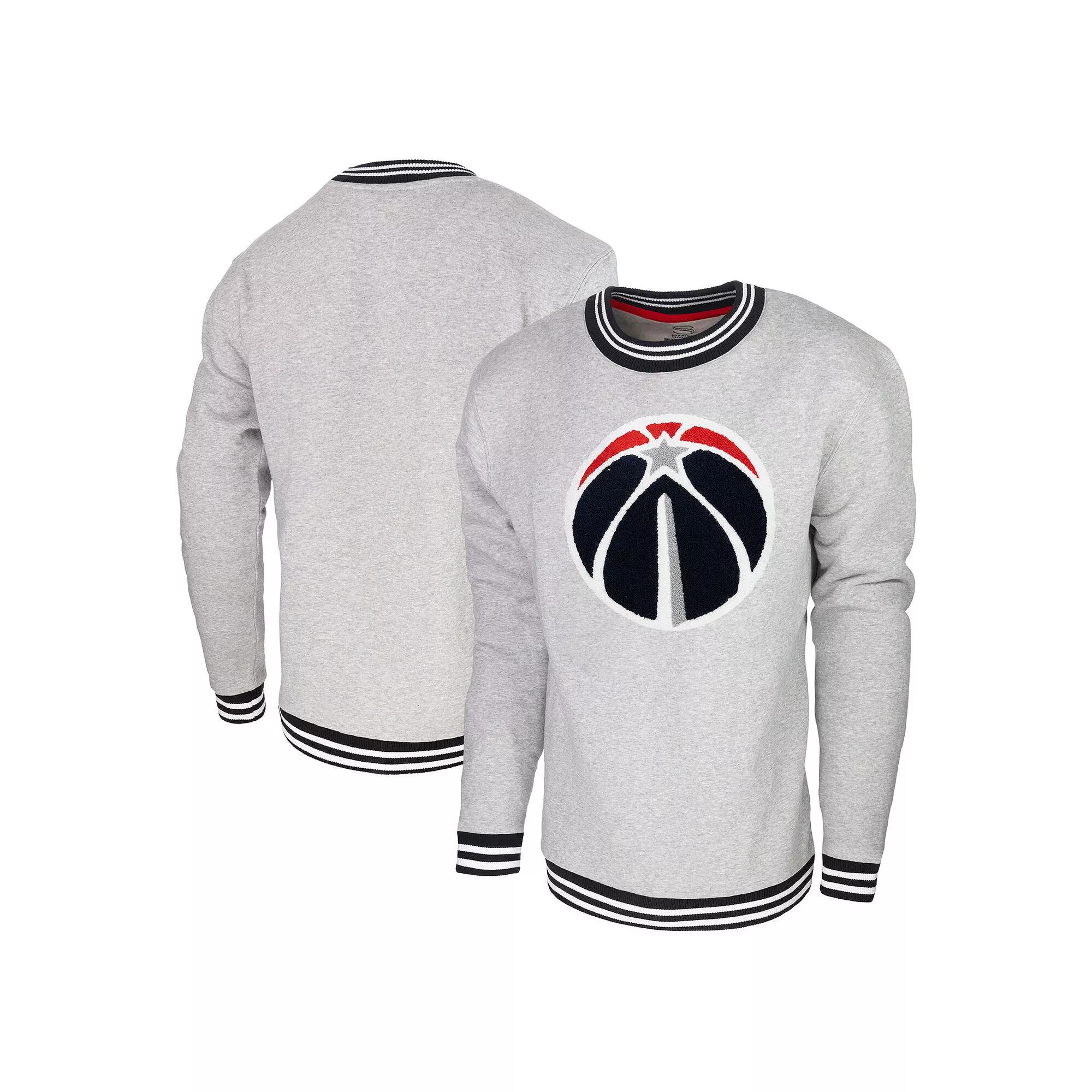 Men's Stadium Essentials Heather Gray Washington Wizards Club Level Pullover Sweatshirt, Adult Unisex,  Product Image