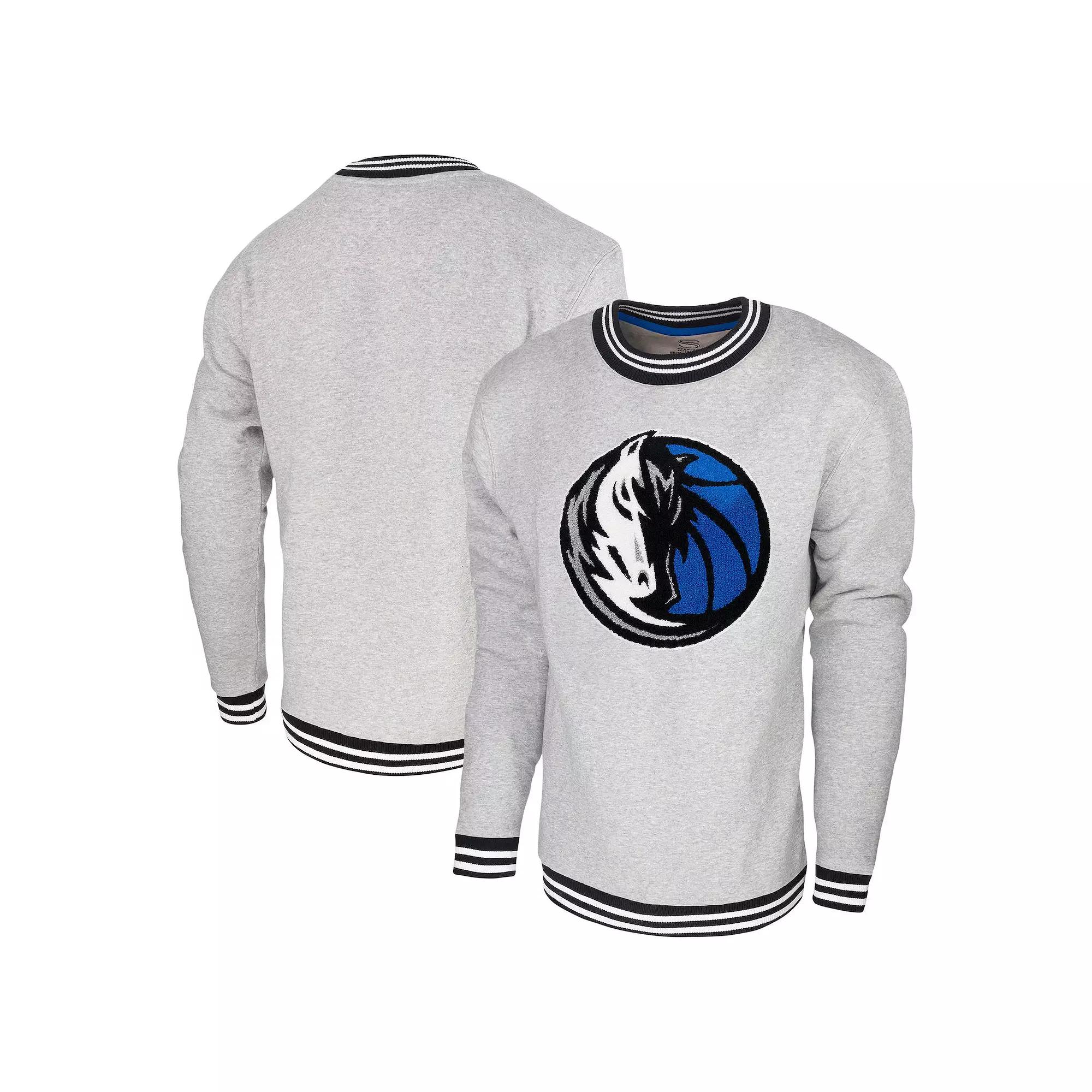 Men's Stadium Essentials Heather Gray Dallas Mavericks Club Level Pullover Sweatshirt, Adult Unisex,  Product Image