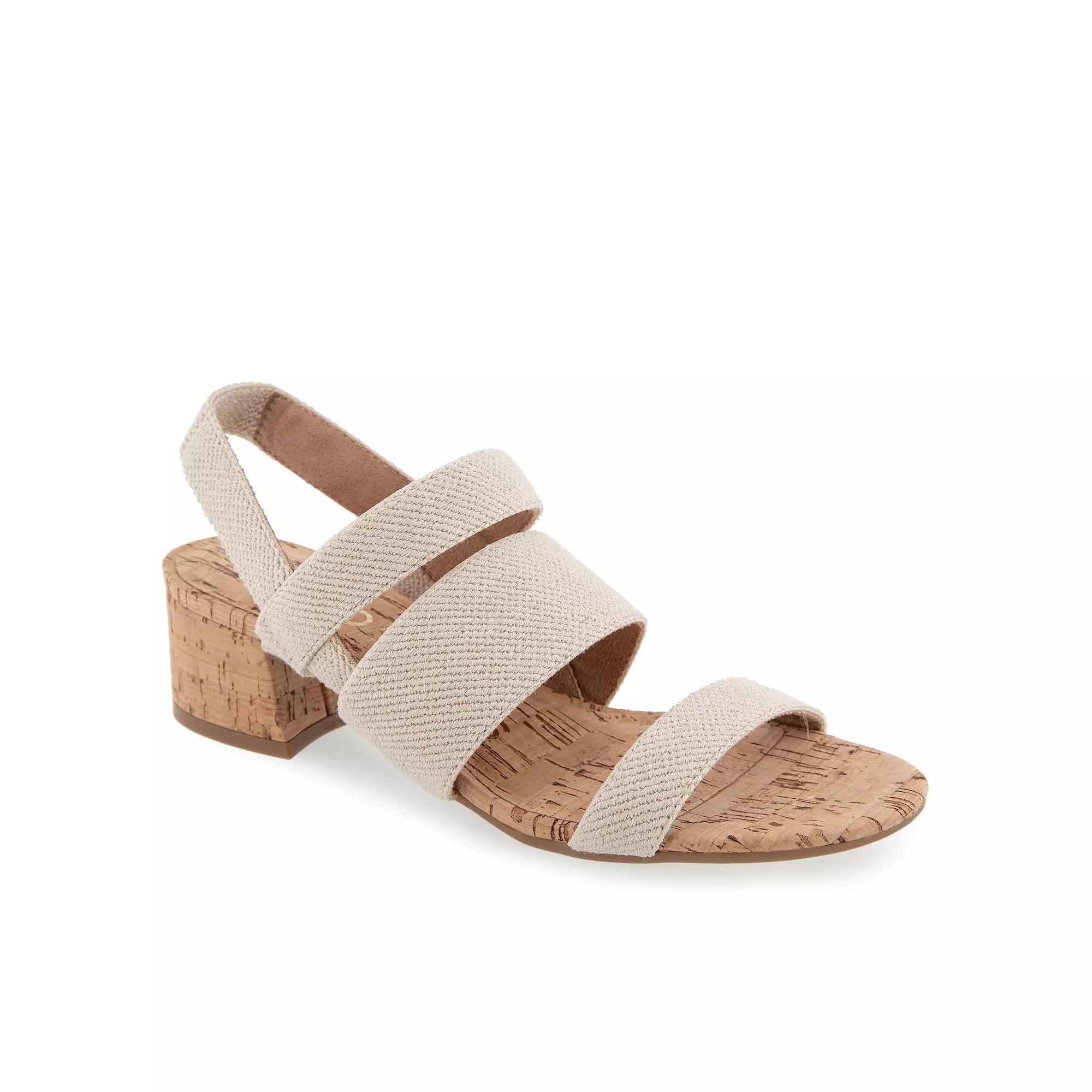 Aerosoles Chara Women's Slingback Heeled Sandals, Size: 9.5 Wide, Natural Elastic Brown Product Image