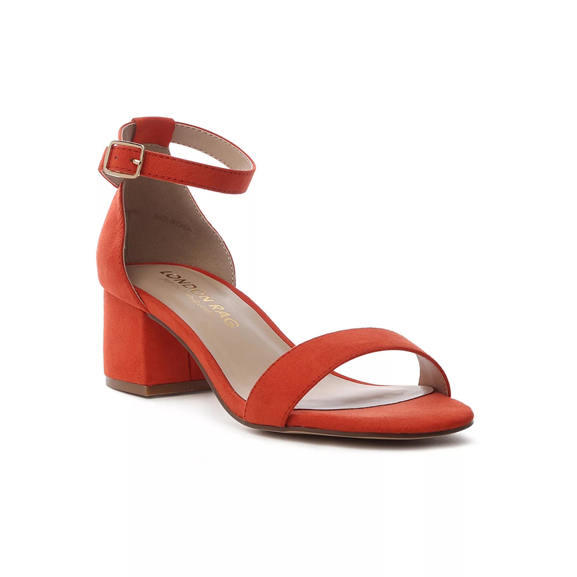 London Rag Ecrin Women's Block Heel Sandals, Size: 5, Orange Product Image