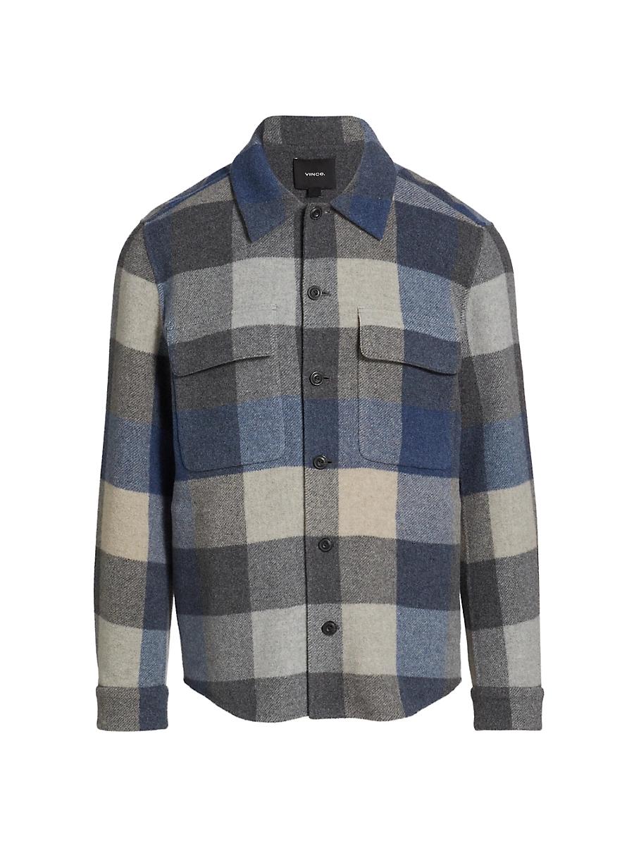 Mens Splittable Plaid Shirt Jacket Product Image