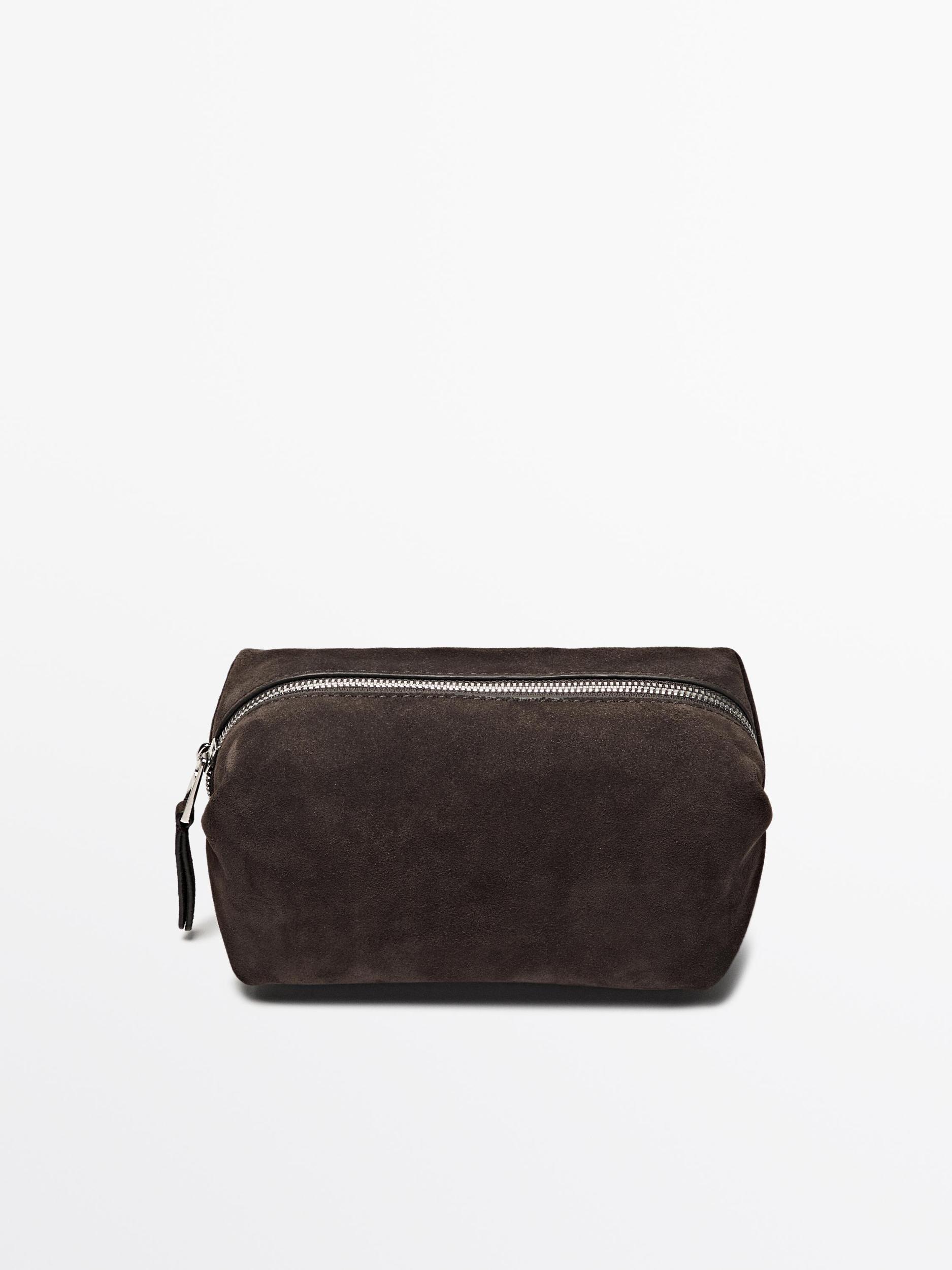 Split leather toiletry bag Product Image