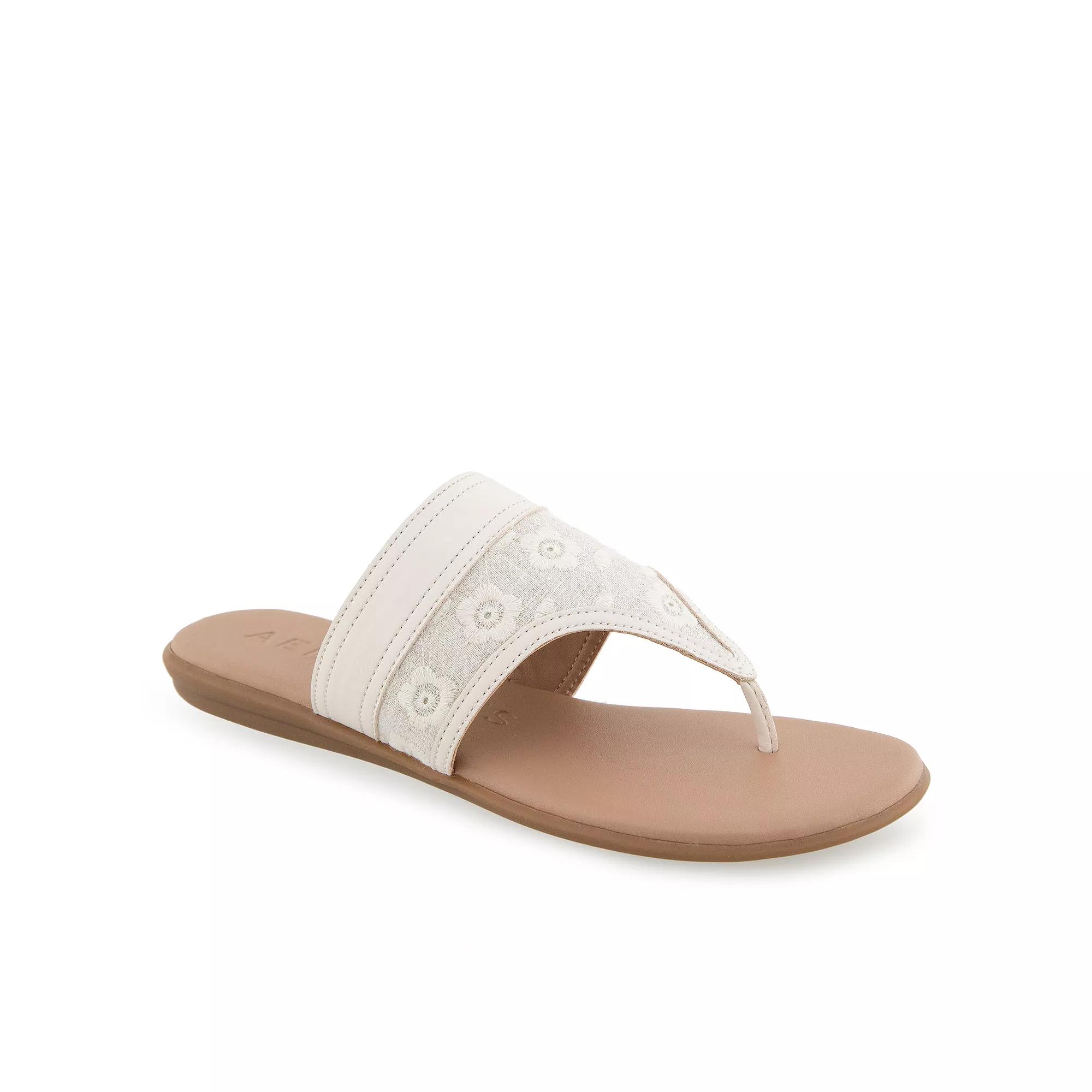 Aerosoles Illia Women's Flat Thong Sandals, Size: 9.5 Medium, Beige Khaki Product Image
