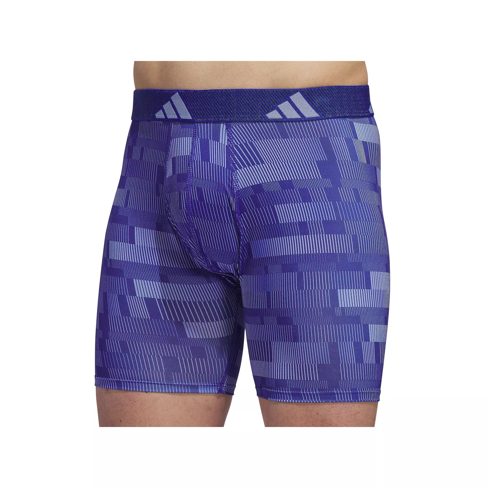 Men's adidas Microfiber Boxer Brief, Size: Small, Haste Lucid Blue Product Image