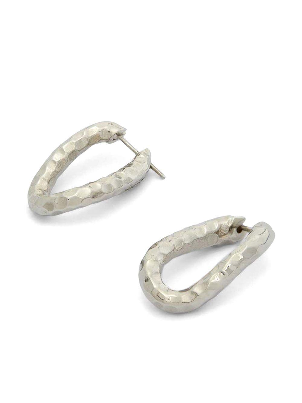hammered-effect hoop earrings Product Image