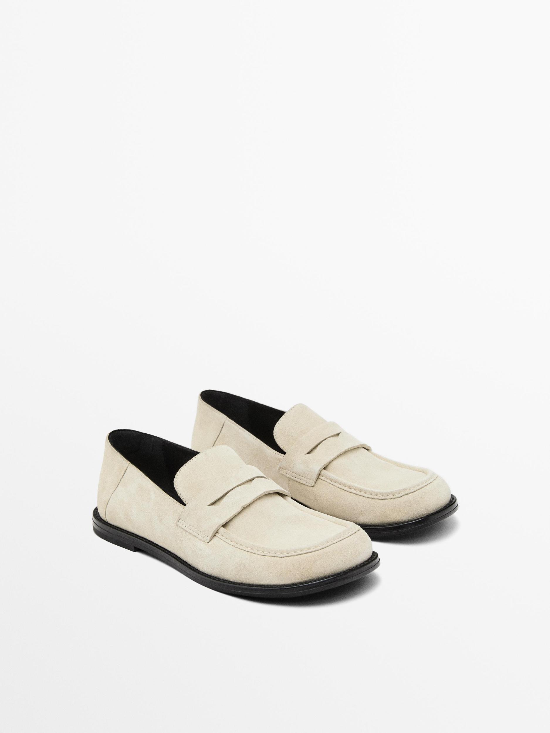 Split leather loafers Product Image