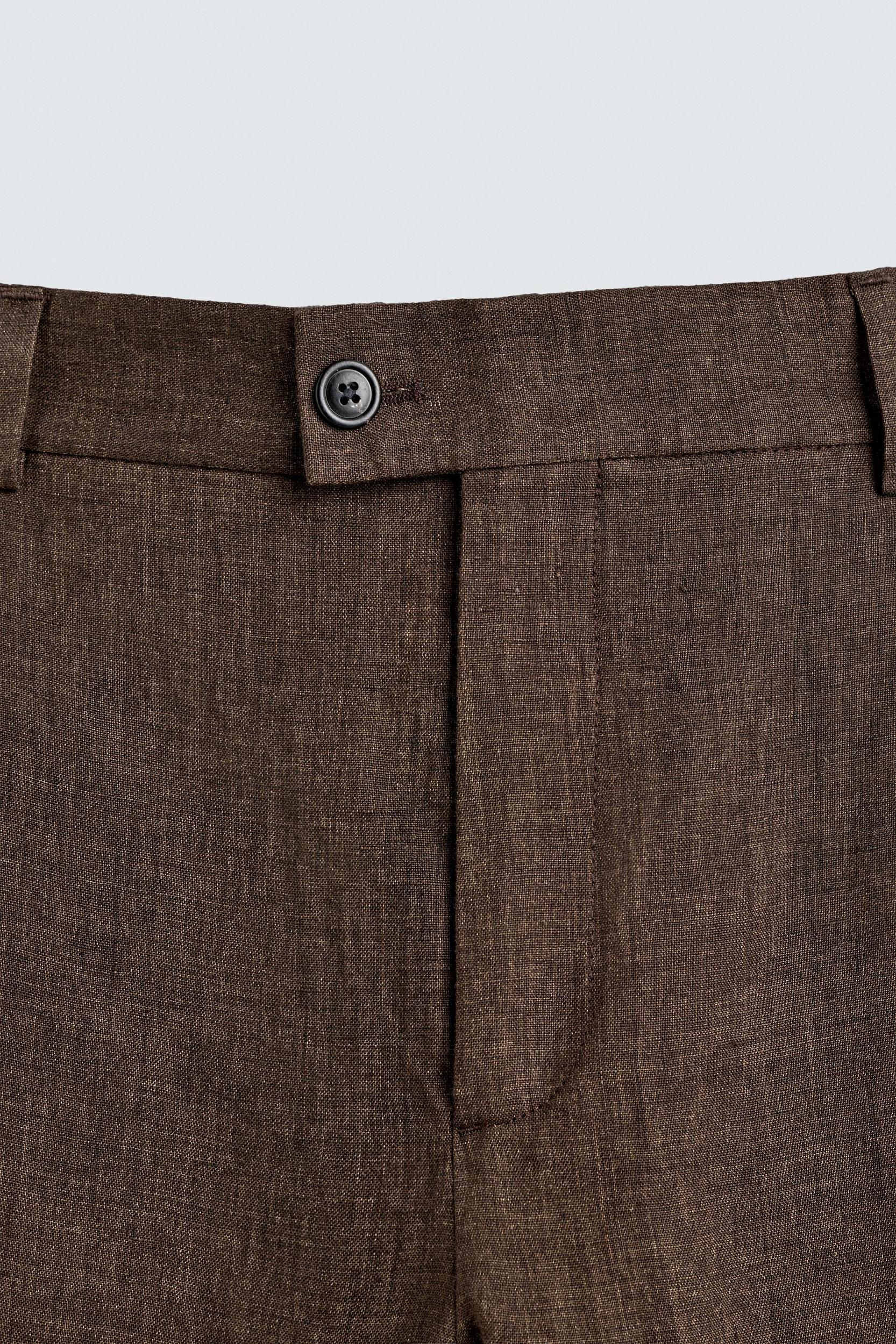 REGULAR FIT 100% LINEN SUIT PANTS Product Image