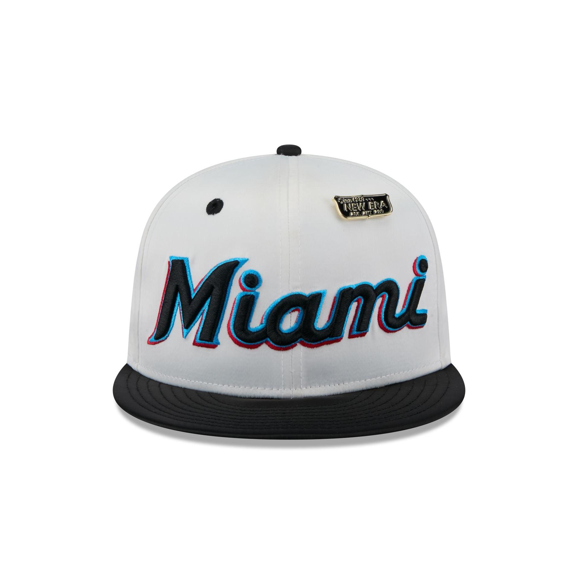Miami Marlins Spring Satin 59FIFTY Fitted Hat Male Product Image