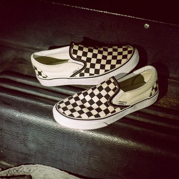 Vans Slip-On Checkerboard Skate Shoe White Product Image