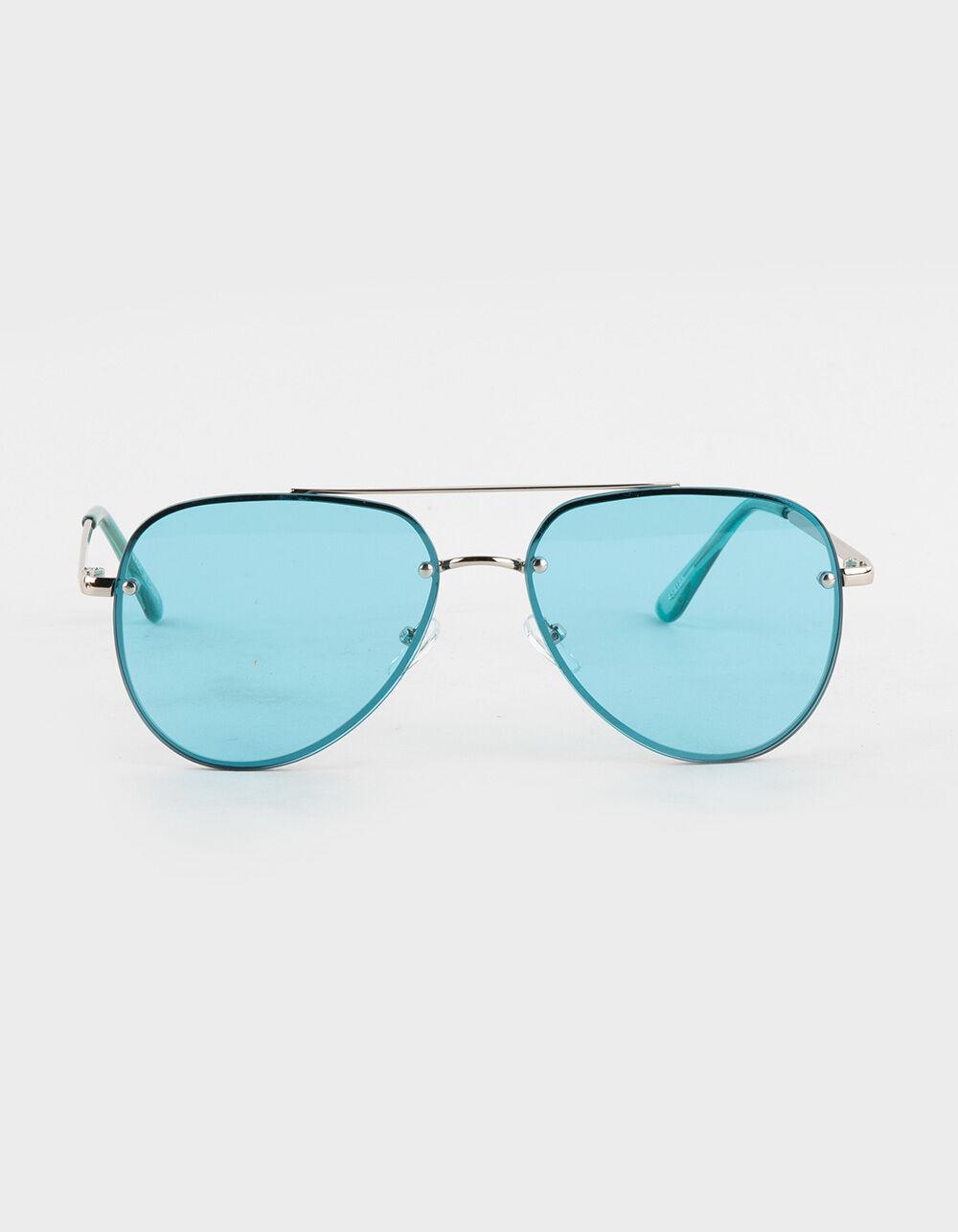 RSQ Bright Future Aviation Sunglasses - TURQUOISE Product Image