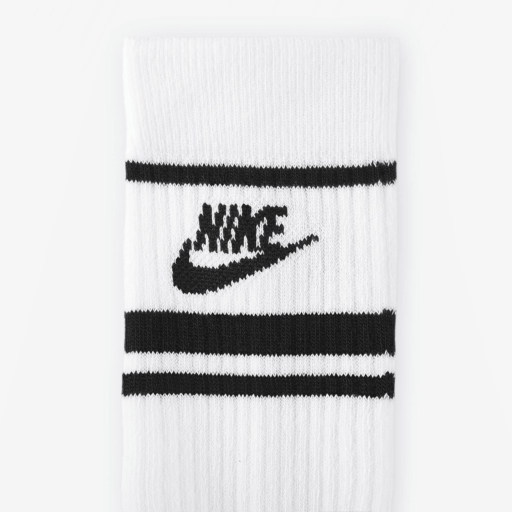 Unisex Nike Sportswear Dri-FIT Everyday Essential Crew Socks (3 Pairs) | DX5089-100 Product Image