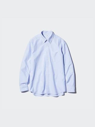 Mens Oxford Slim Shirt Striped Small UNIQLO US Product Image