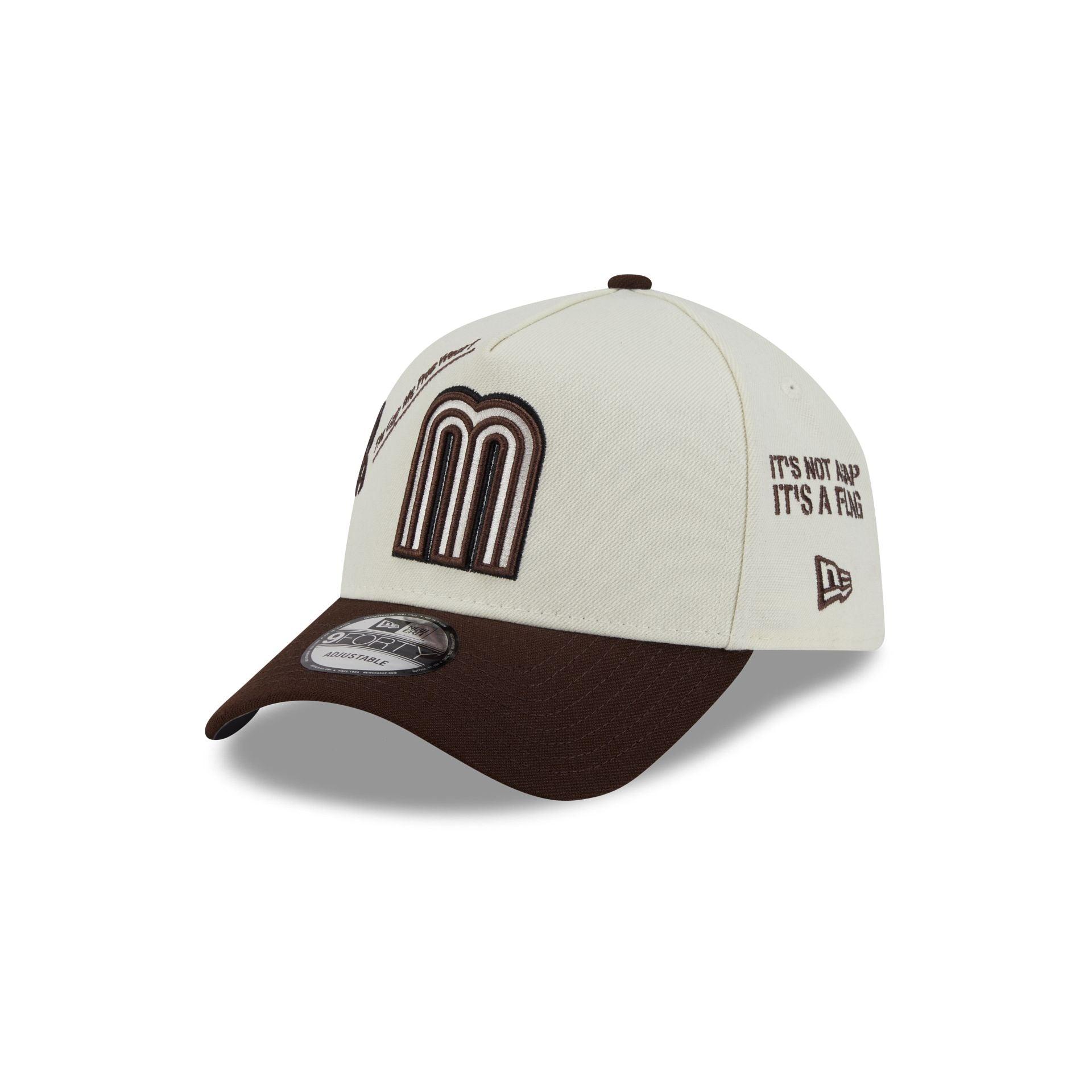Mexico Baseball New Era Anniversary Logos Brown Visor 9FORTY M-Crown A-Frame Snapback Hat Male Product Image