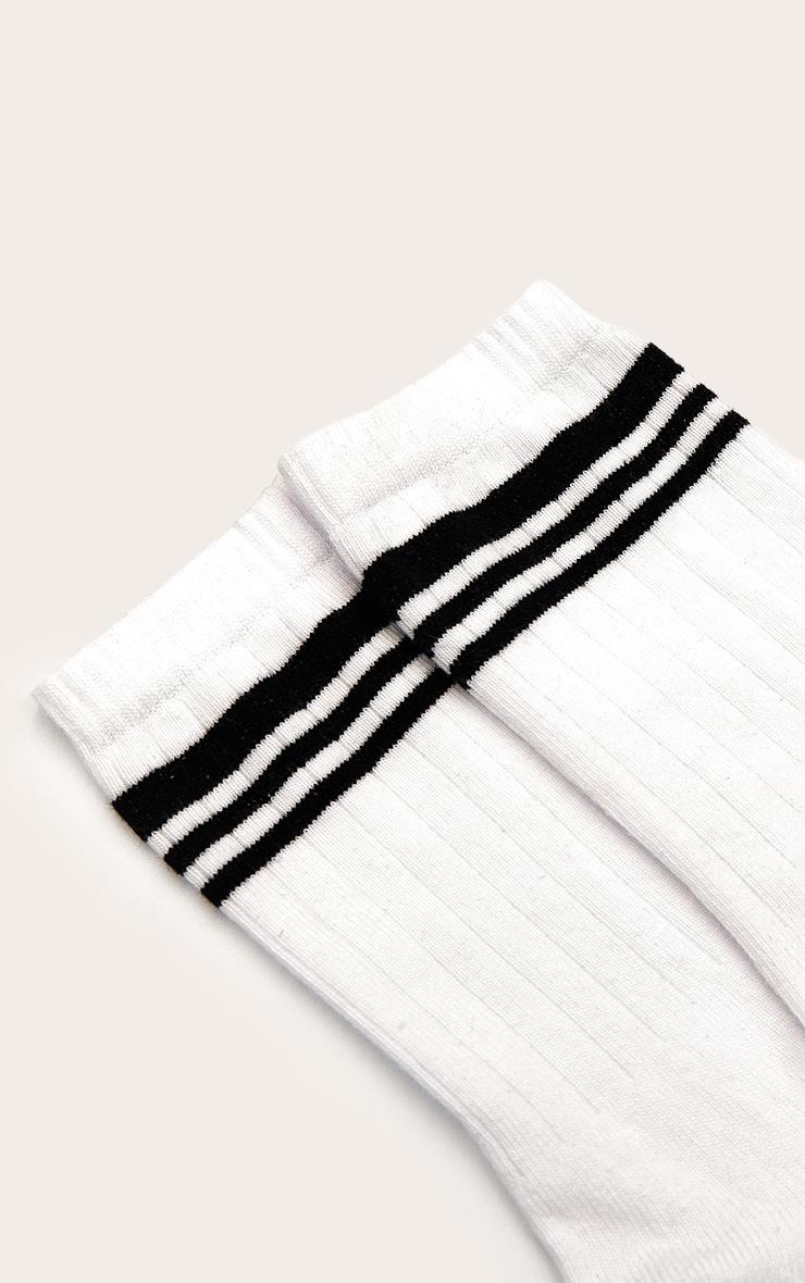 White Stripe Sports Socks Product Image