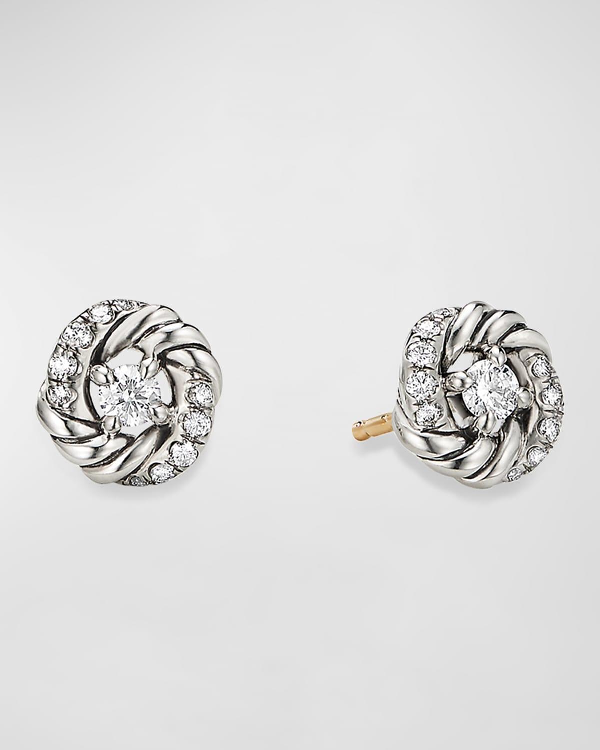 David Yurman Sterling Petite Infinity Stud Earrings with Diamonds Product Image