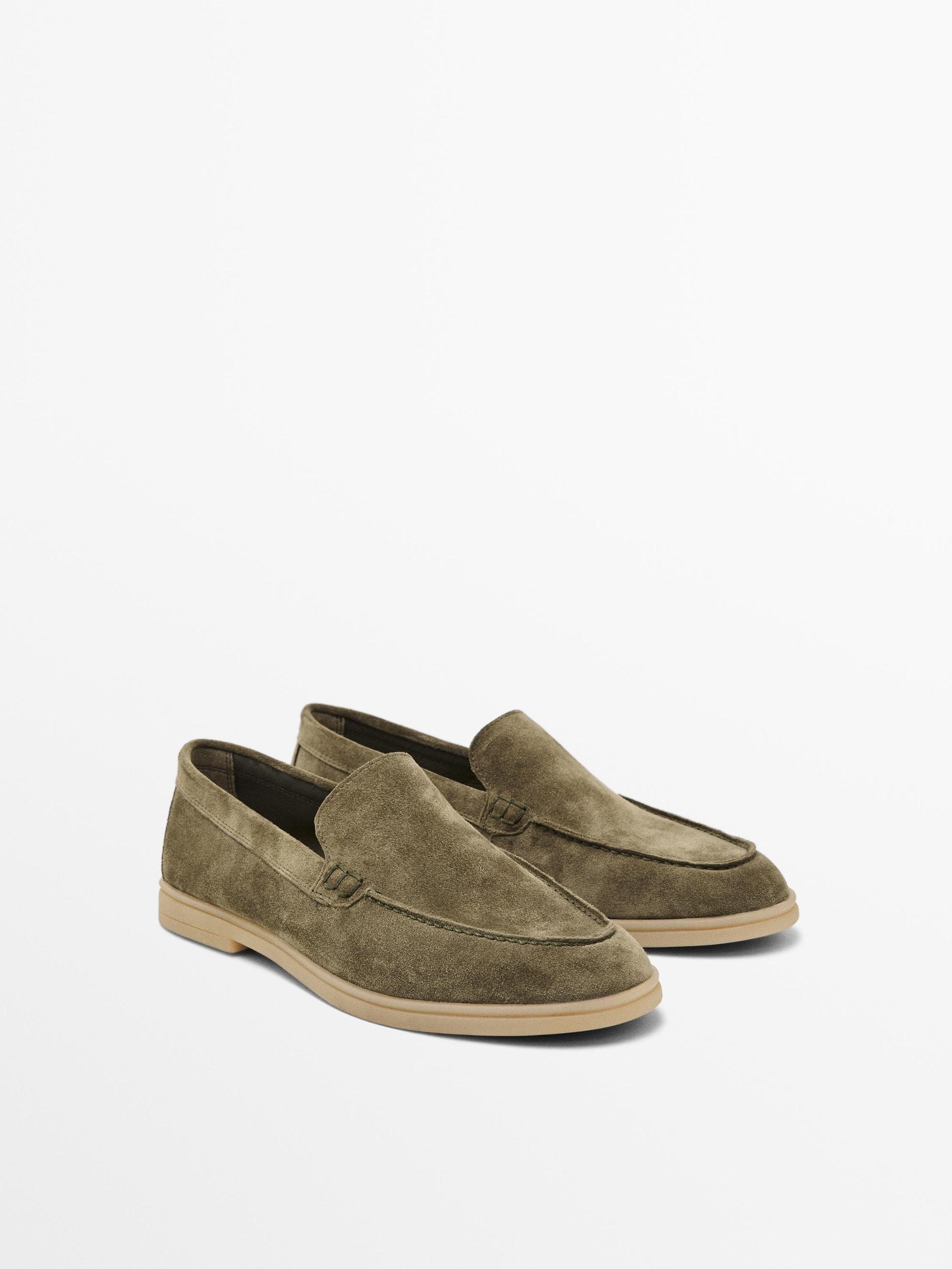 Split leather loafers Product Image