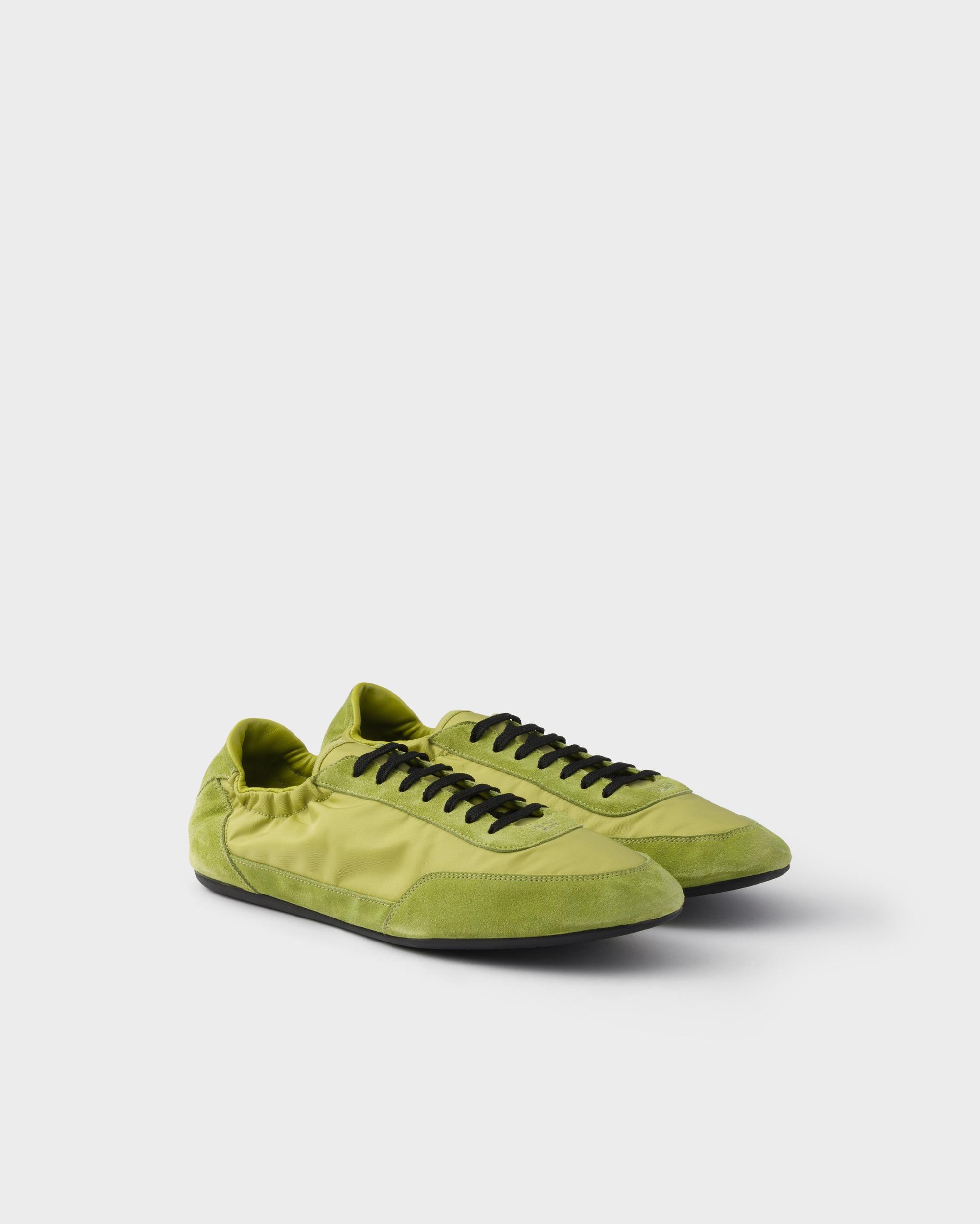 Collapse Re-Nylon and suede elasticized sneakers Product Image