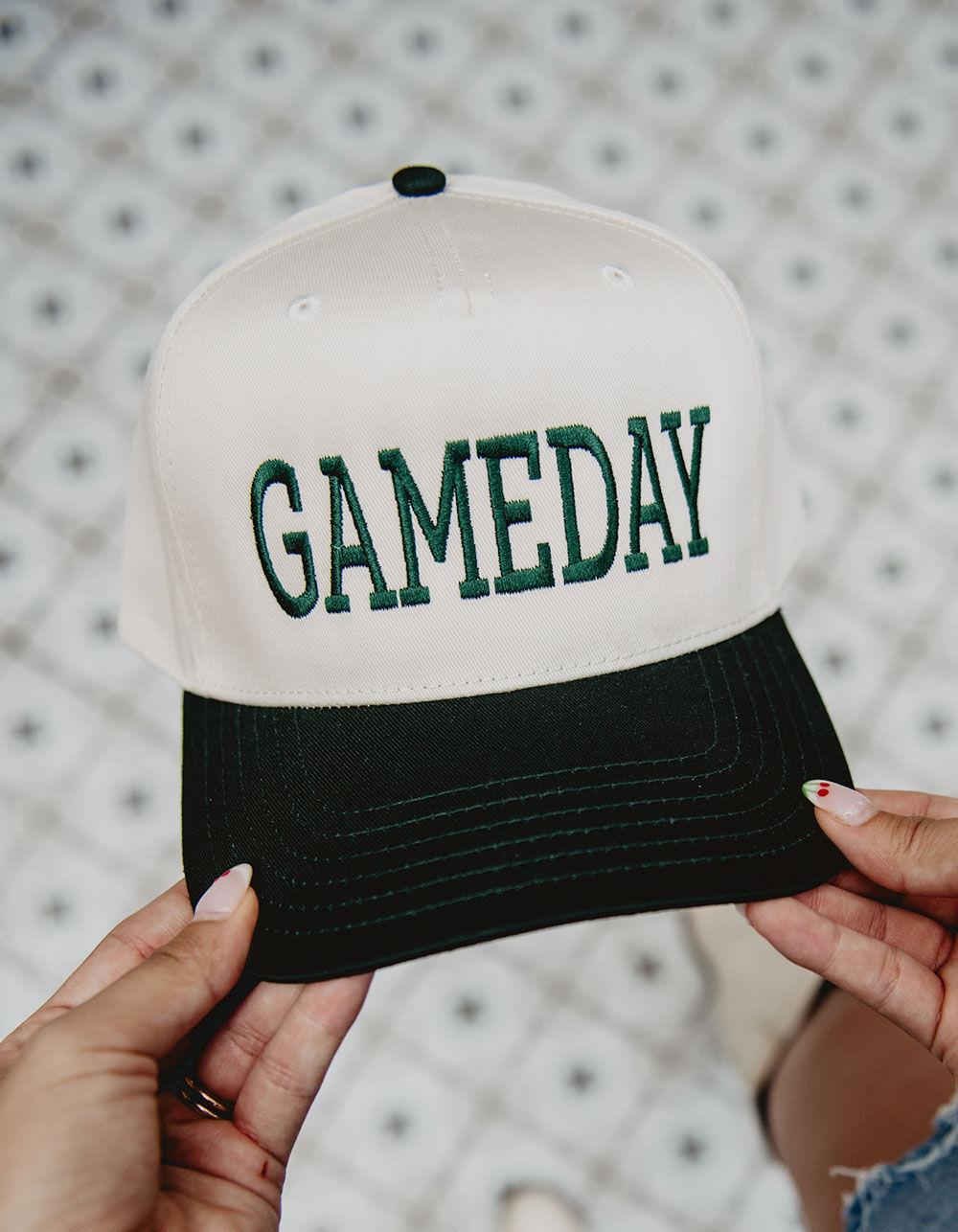 KATYDID Gameday Two-Toned Vintage Hat - DK GREEN Product Image