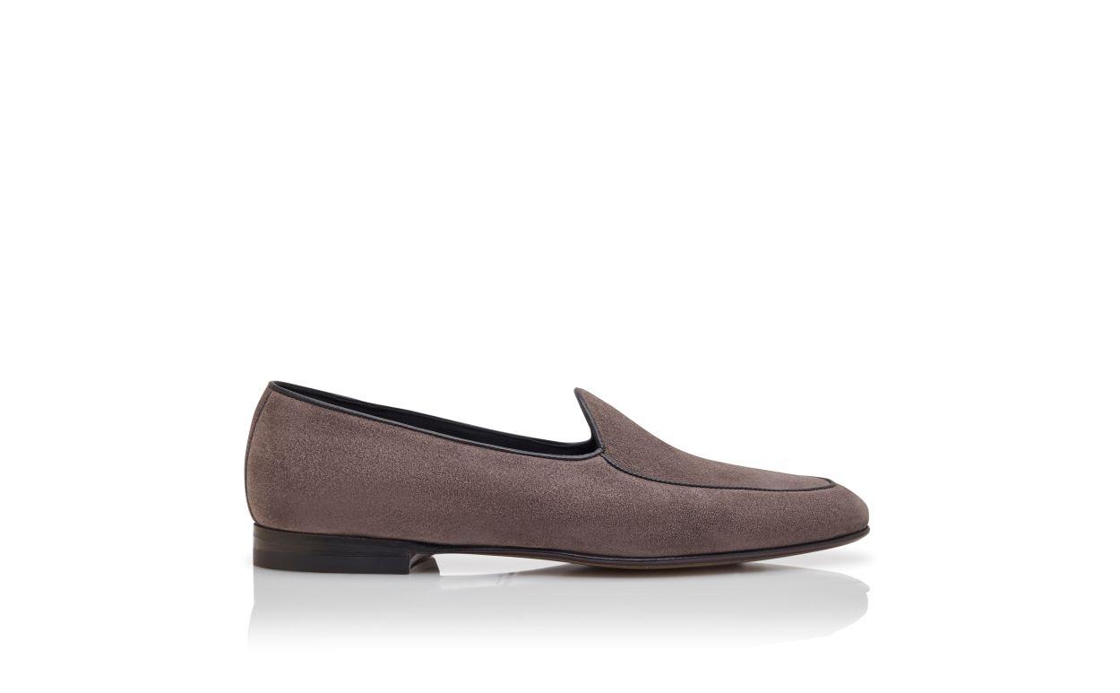 MODENA Grey Suede Loafers  Product Image