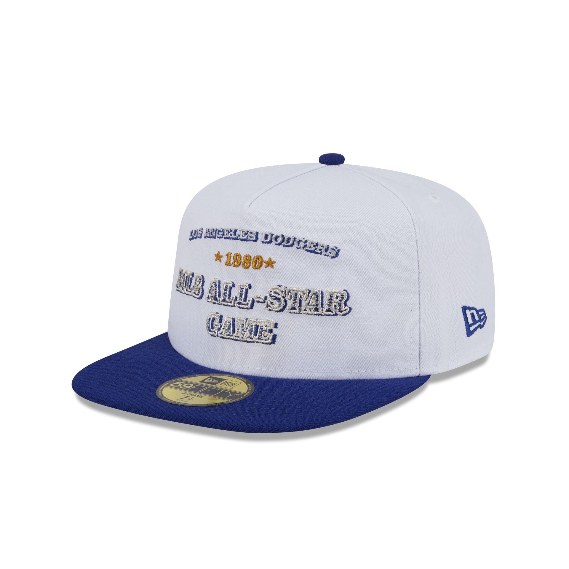 Los Angeles Dodgers Summer Derby White 59FIFTY A-Frame Fitted Hat Male Product Image