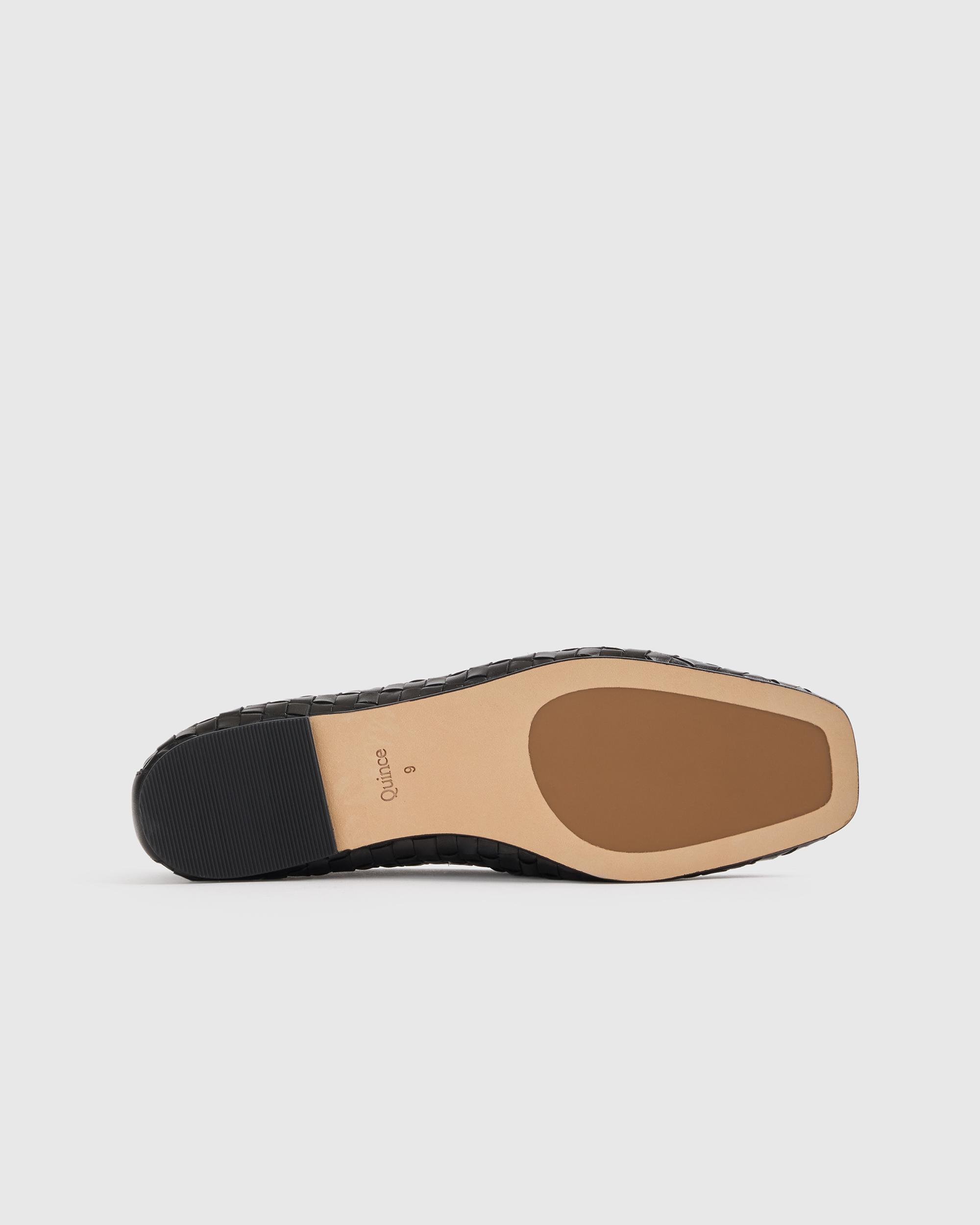 Quince | Women's Italian Leather Handwoven Square Toe Ballet Flat Product Image