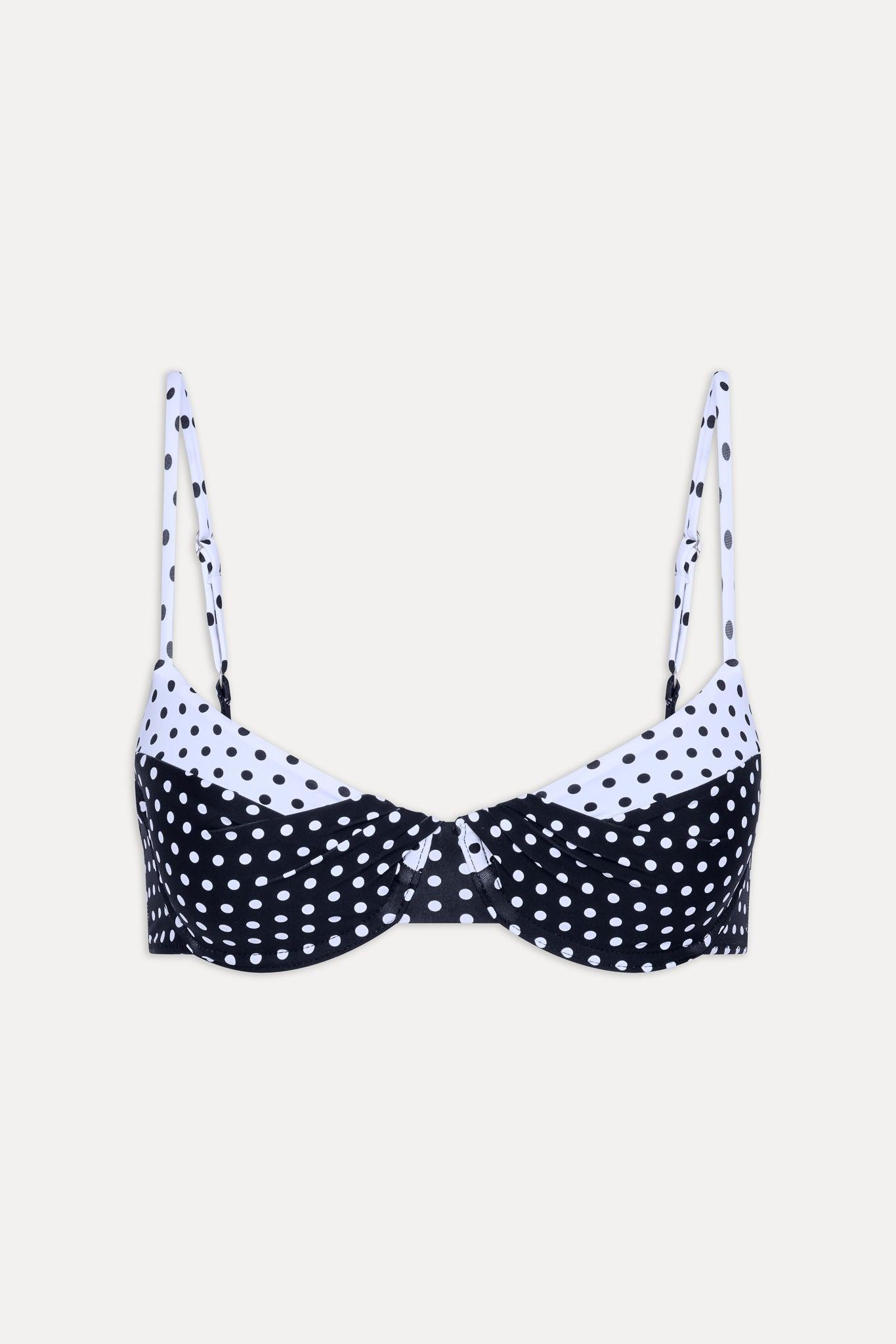 Savannah Underwire Bikini Top - Classic Polka Dot Product Image