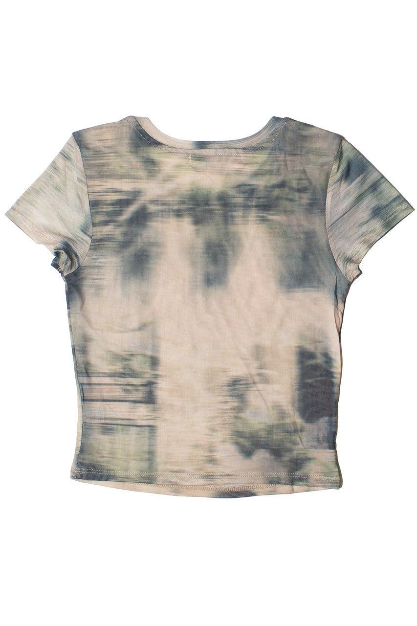 Mesh Rhinestone Butterfly Tee Product Image